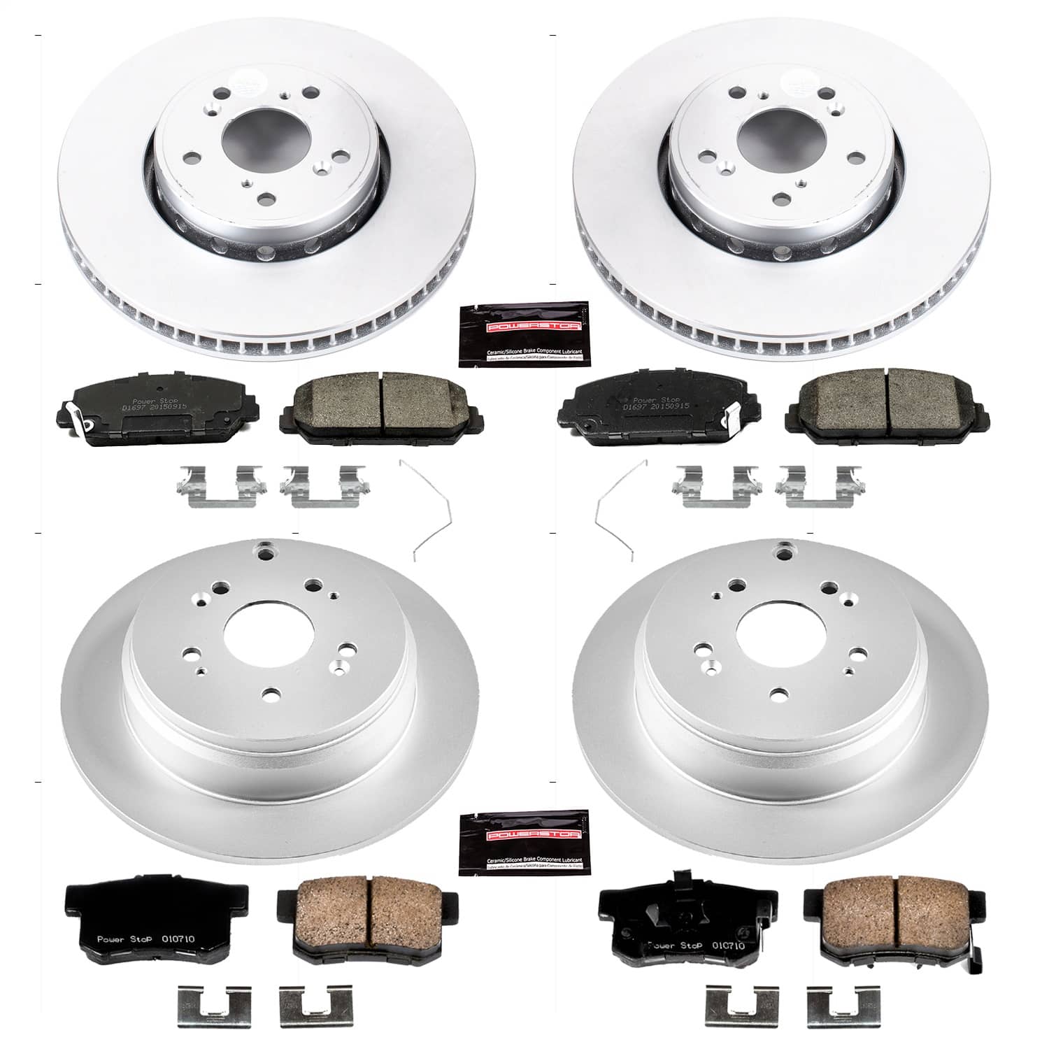 Power Stop - CRK6939 - Front and Rear - Disc Brake Pad and Rotor Kit