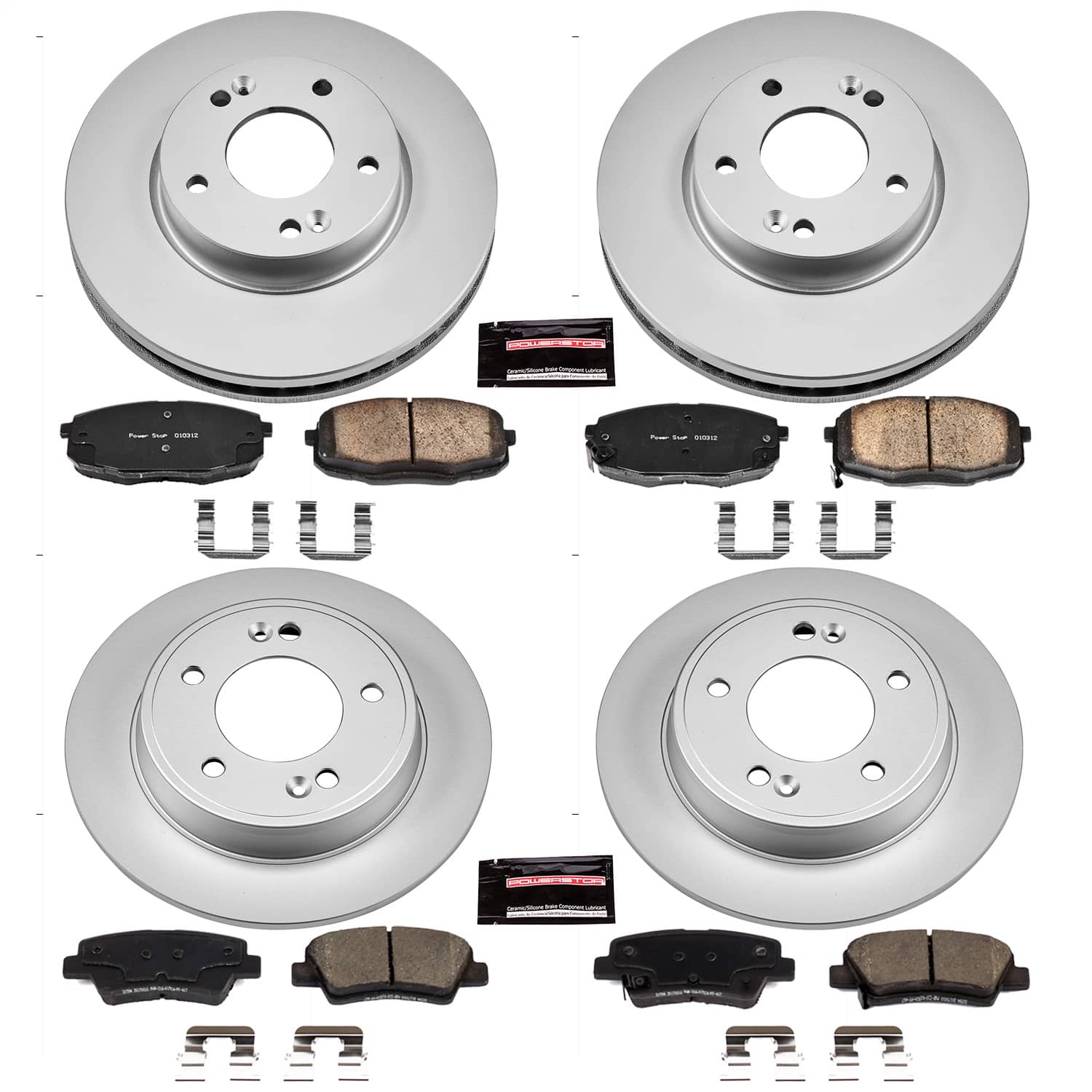 Power Stop - CRK6945 - Front and Rear - Disc Brake Pad and Rotor Kit