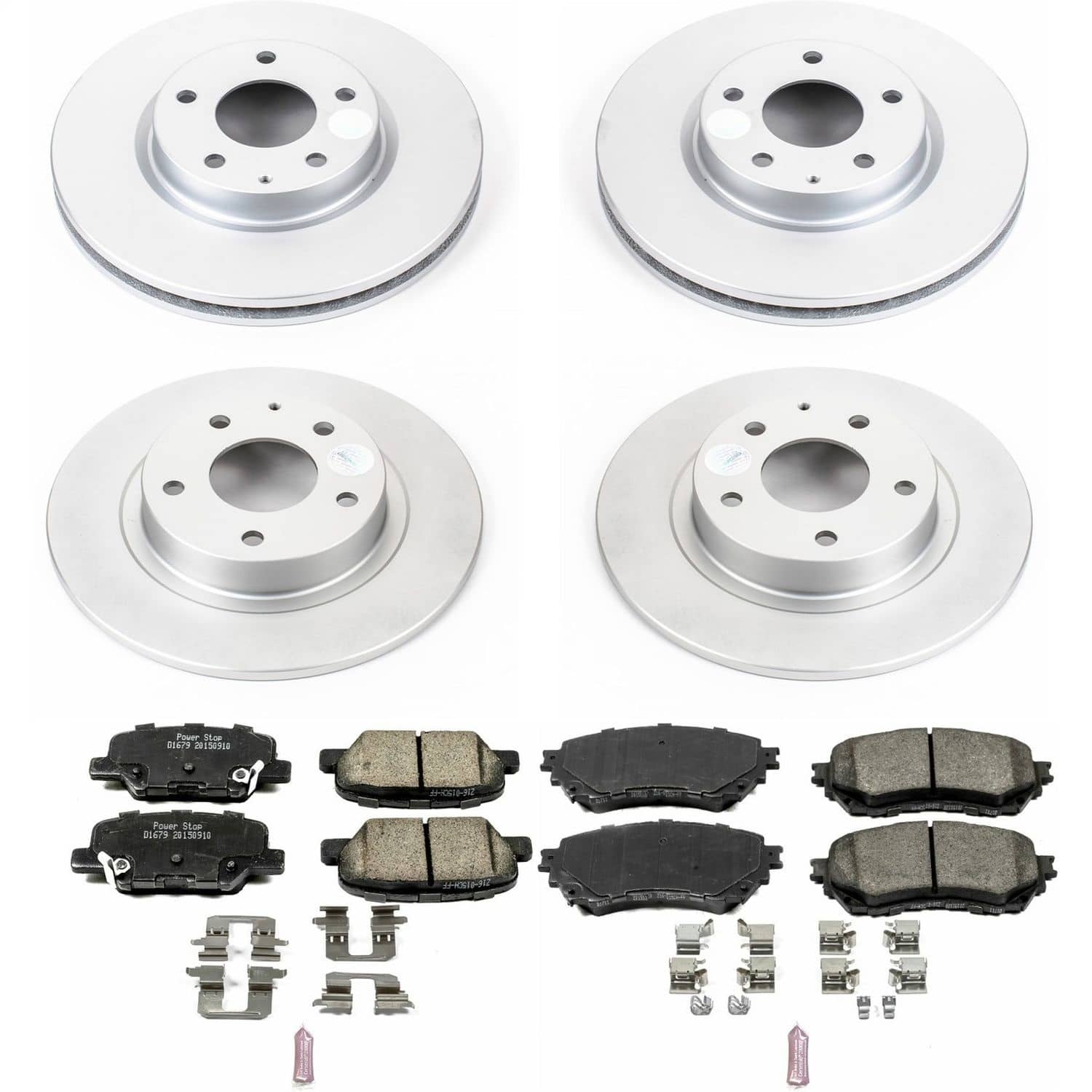 Power Stop - CRK6966 - Front and Rear - Disc Brake Pad and Rotor Kit