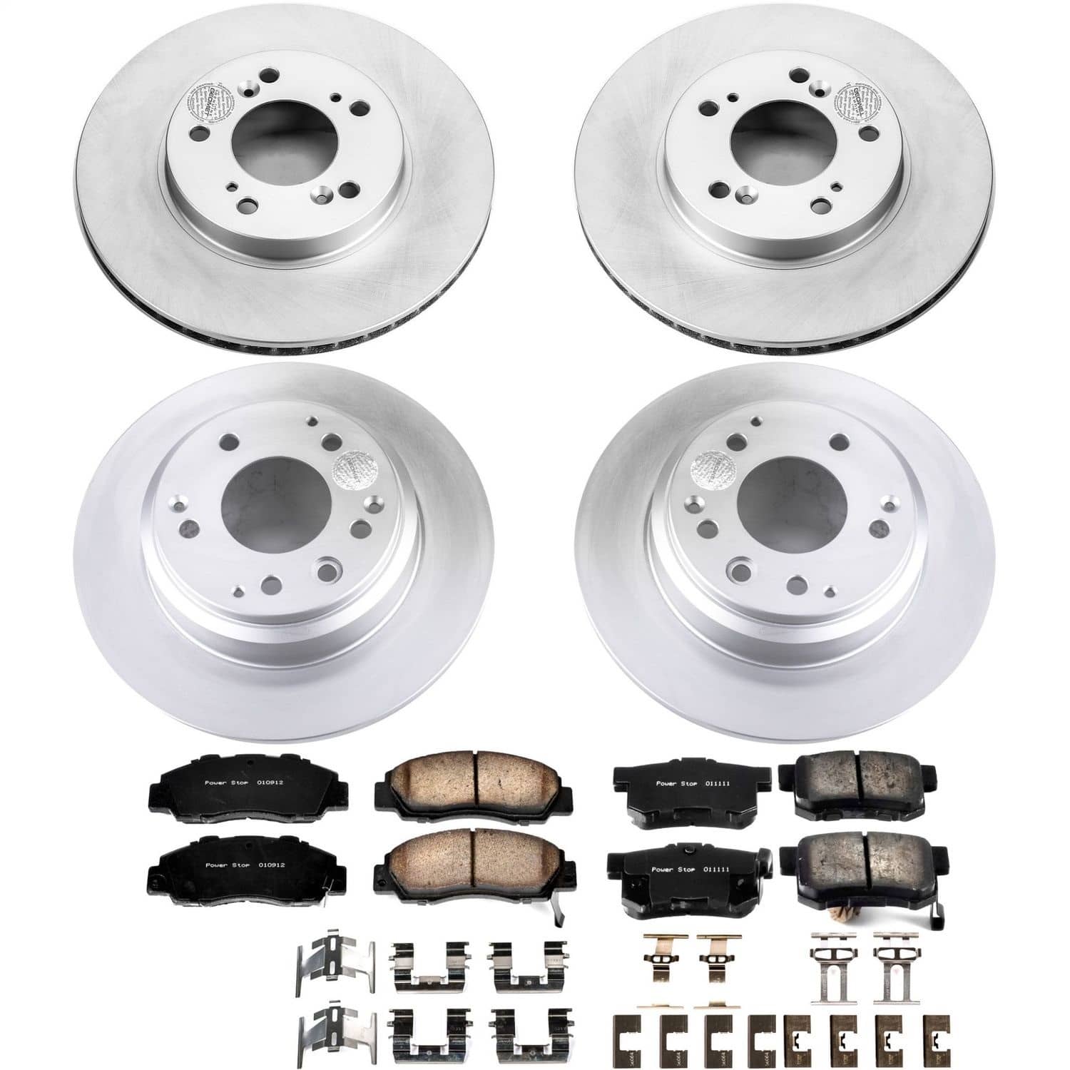 Power Stop - CRK705 - Front and Rear - Disc Brake Pad and Rotor Kit