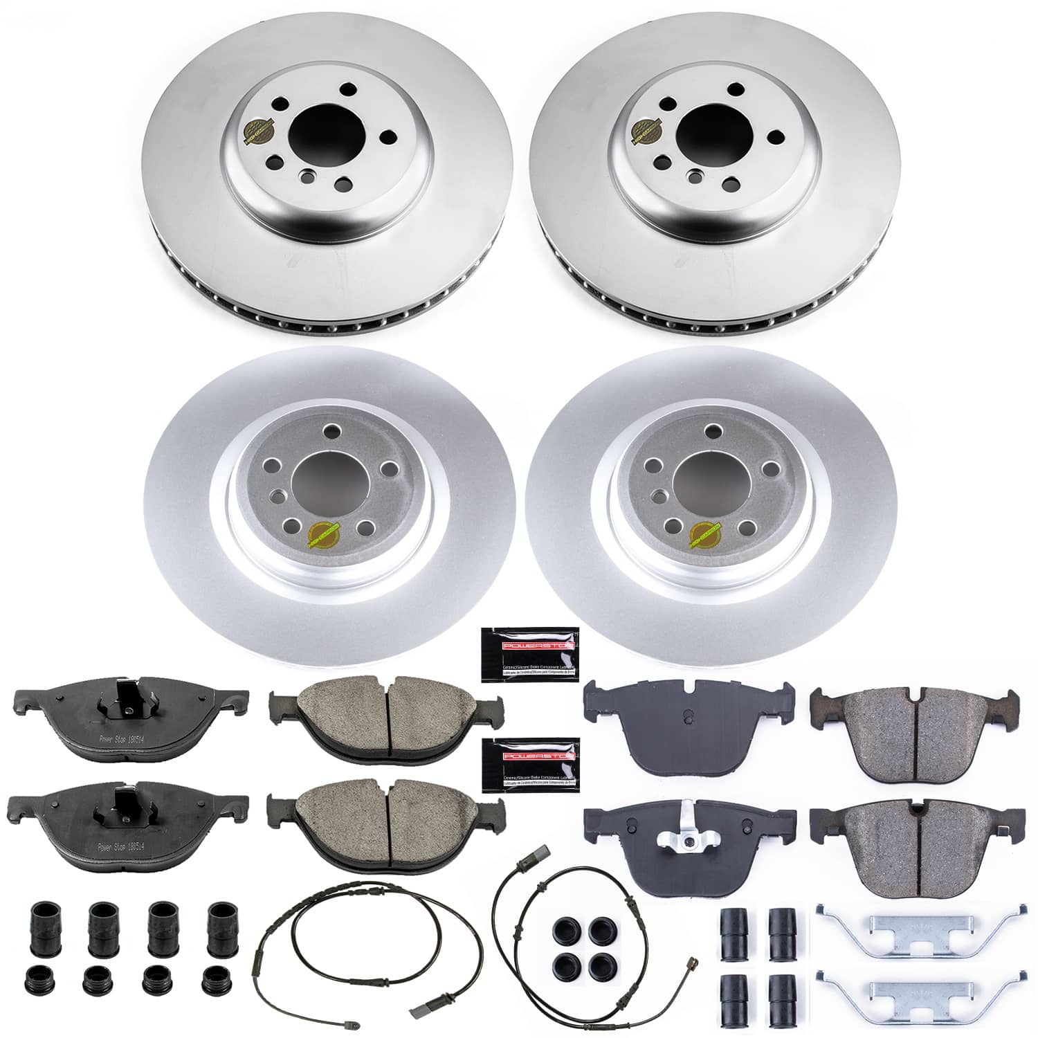 Power Stop - CRK7098 - Front and Rear - Disc Brake Pad and Rotor Kit