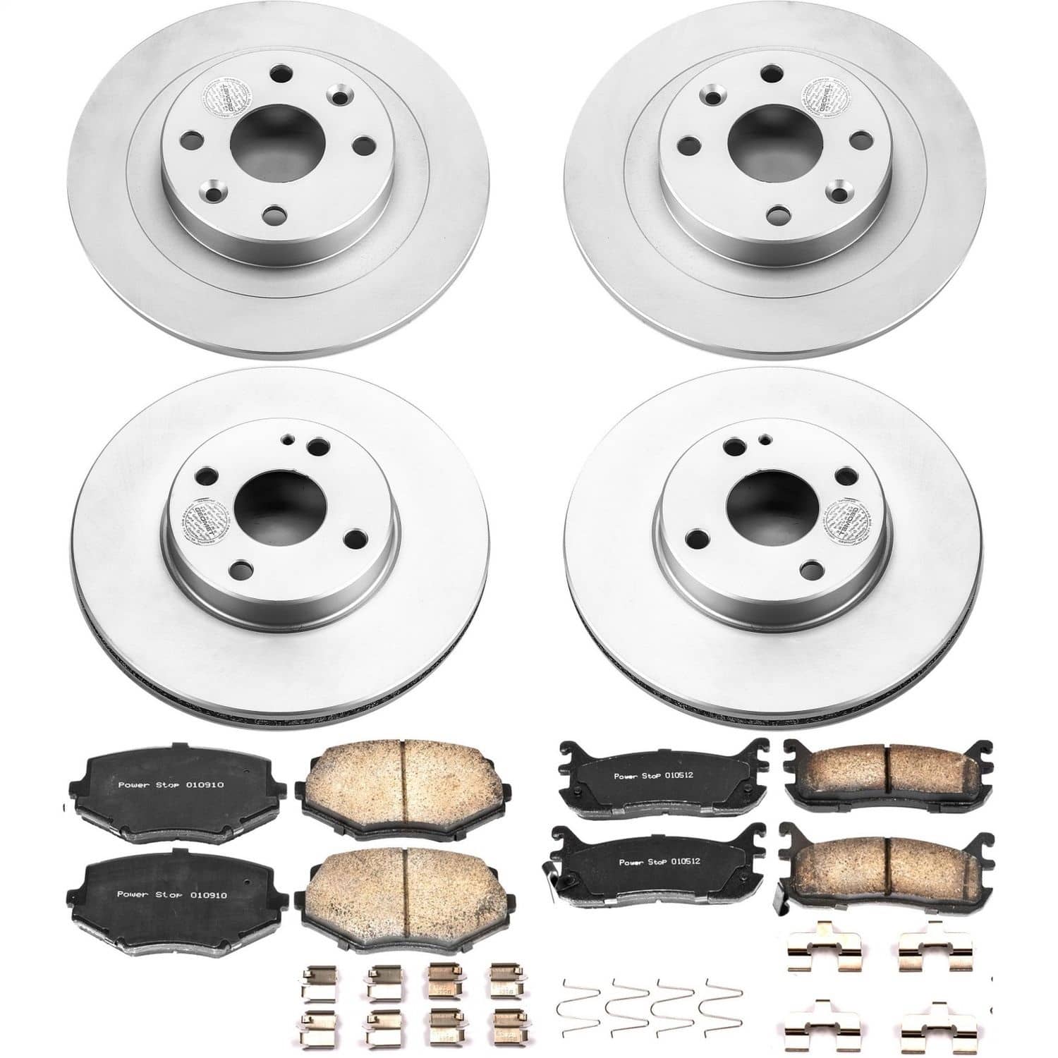 Power Stop - CRK794 - Front and Rear - Disc Brake Pad and Rotor Kit