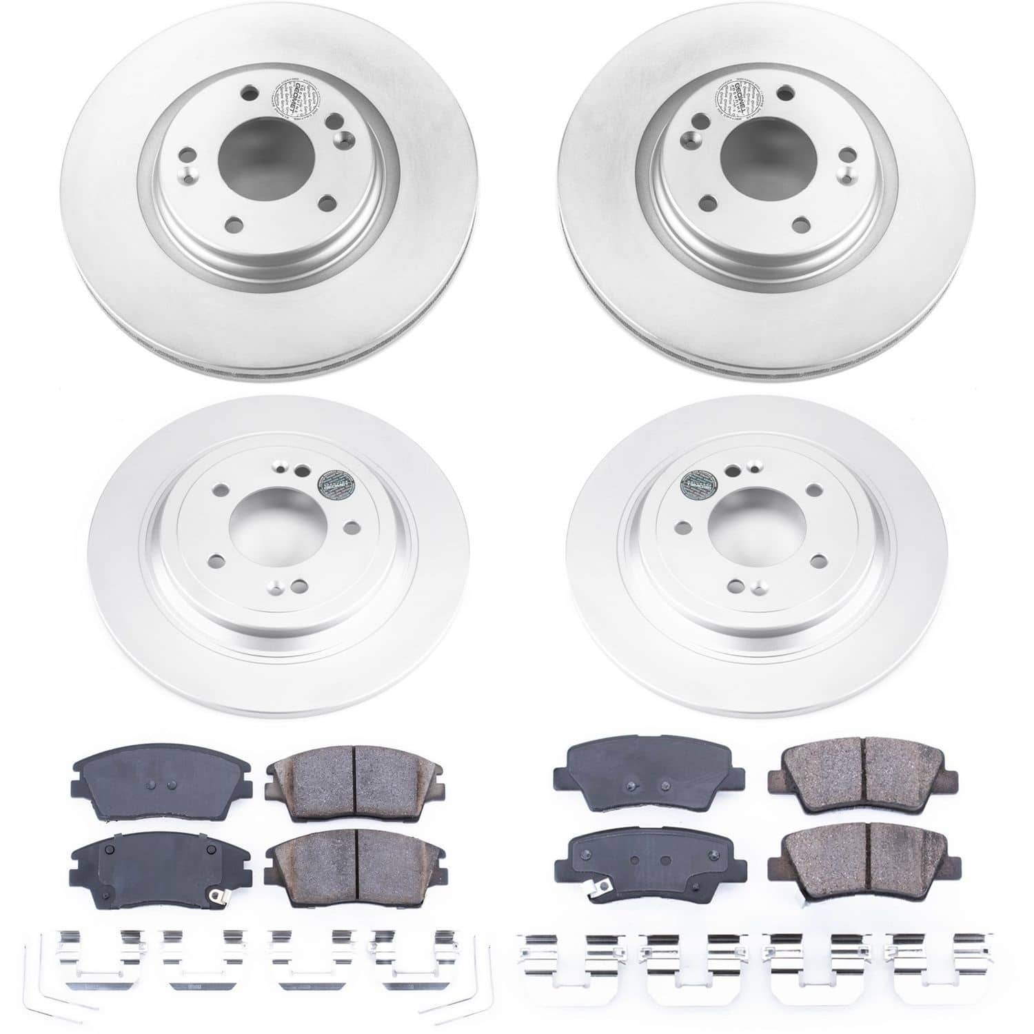 Power Stop - CRK8010 - Front and Rear - Disc Brake Pad and Rotor Kit