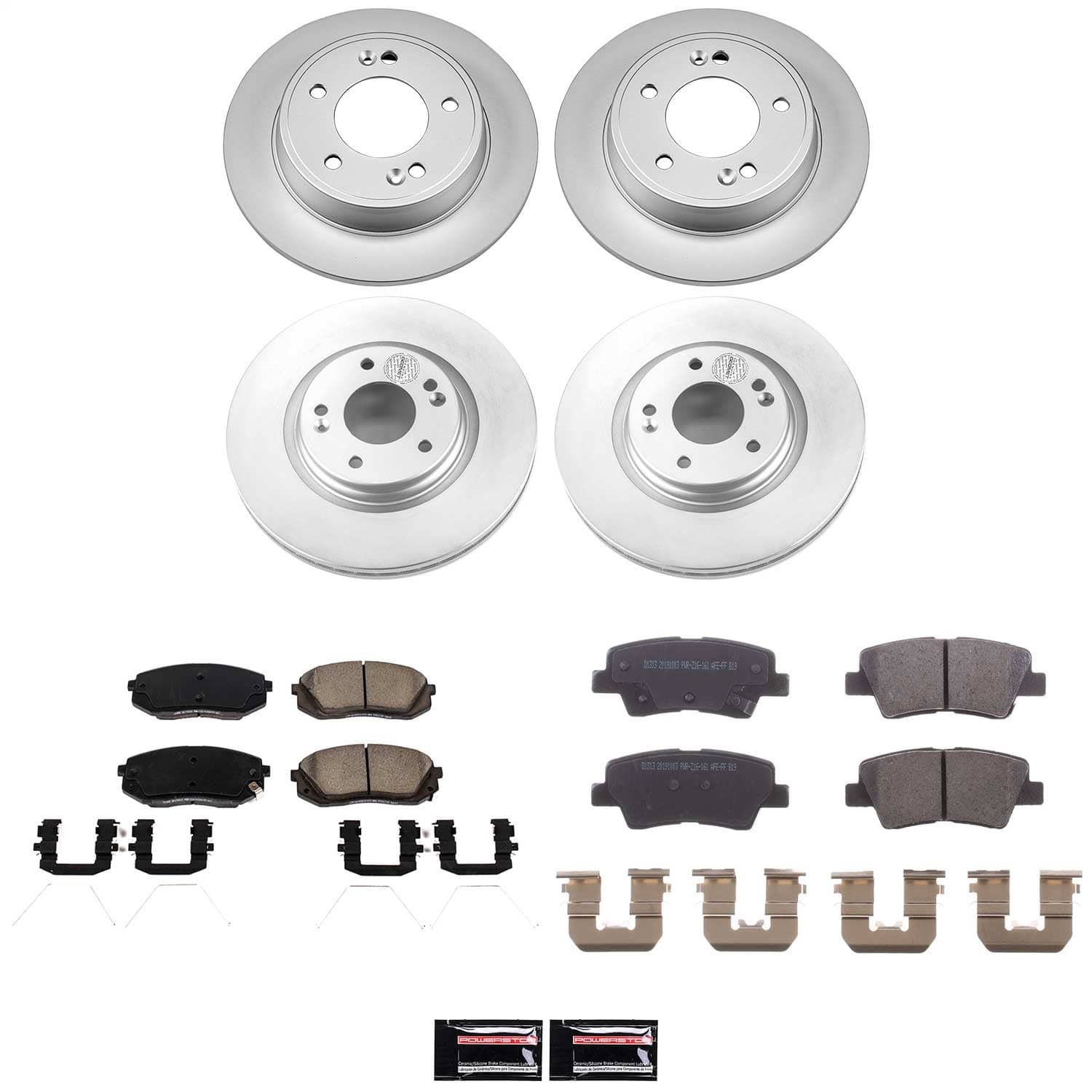 Power Stop - CRK8012 - Front and Rear - Disc Brake Pad and Rotor Kit