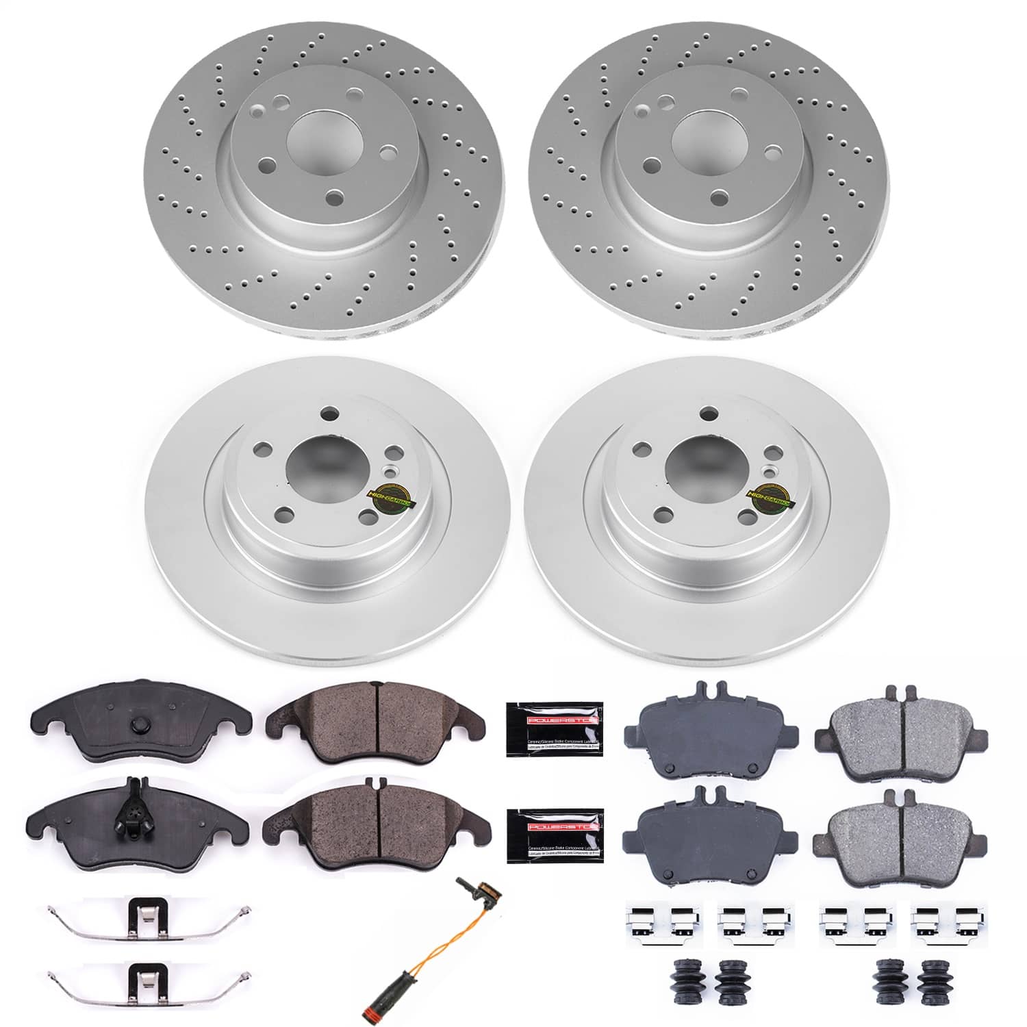 Power Stop - CRK8056 - Front and Rear - Disc Brake Pad and Rotor Kit