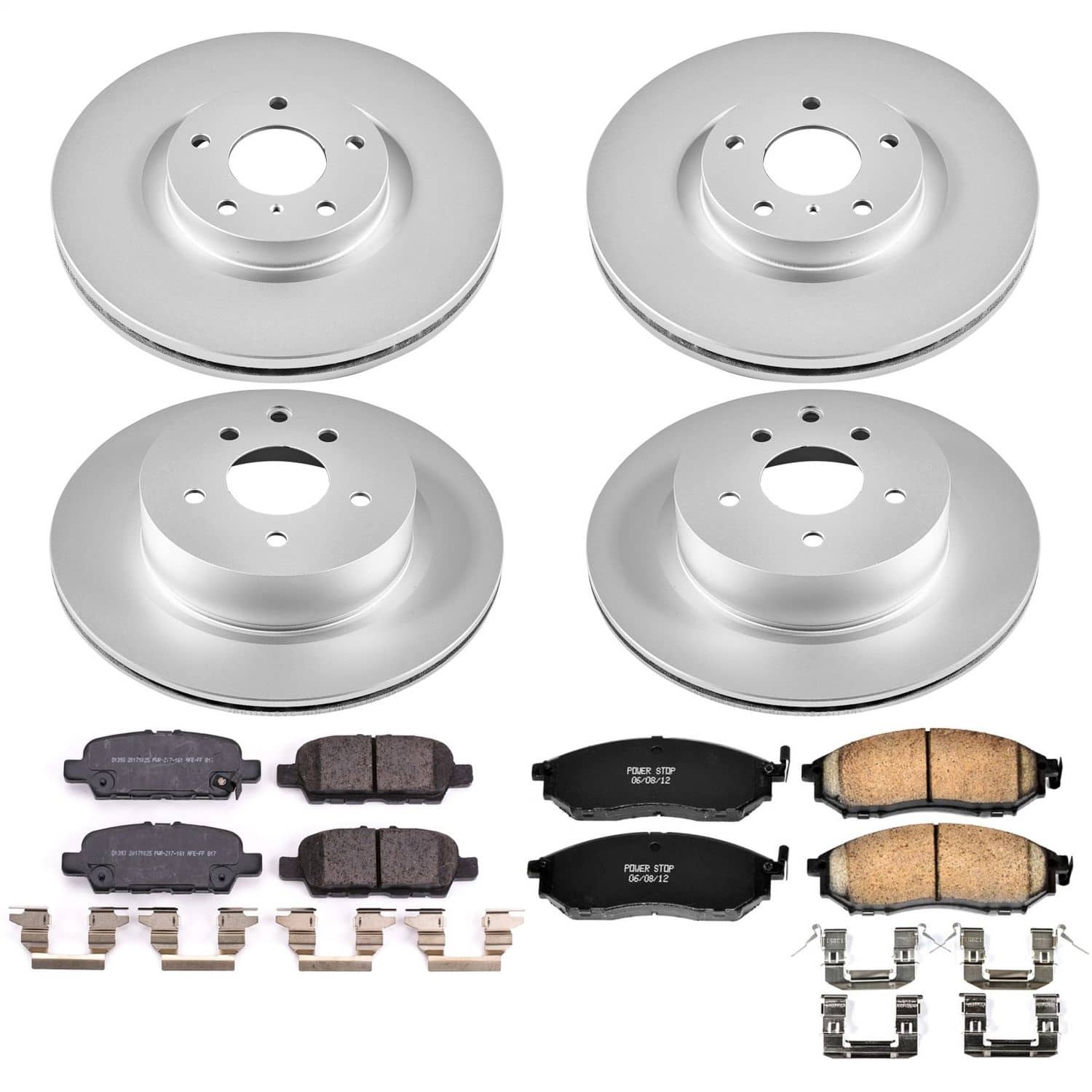 Power Stop - CRK8060 - Front and Rear - Disc Brake Pad and Rotor Kit