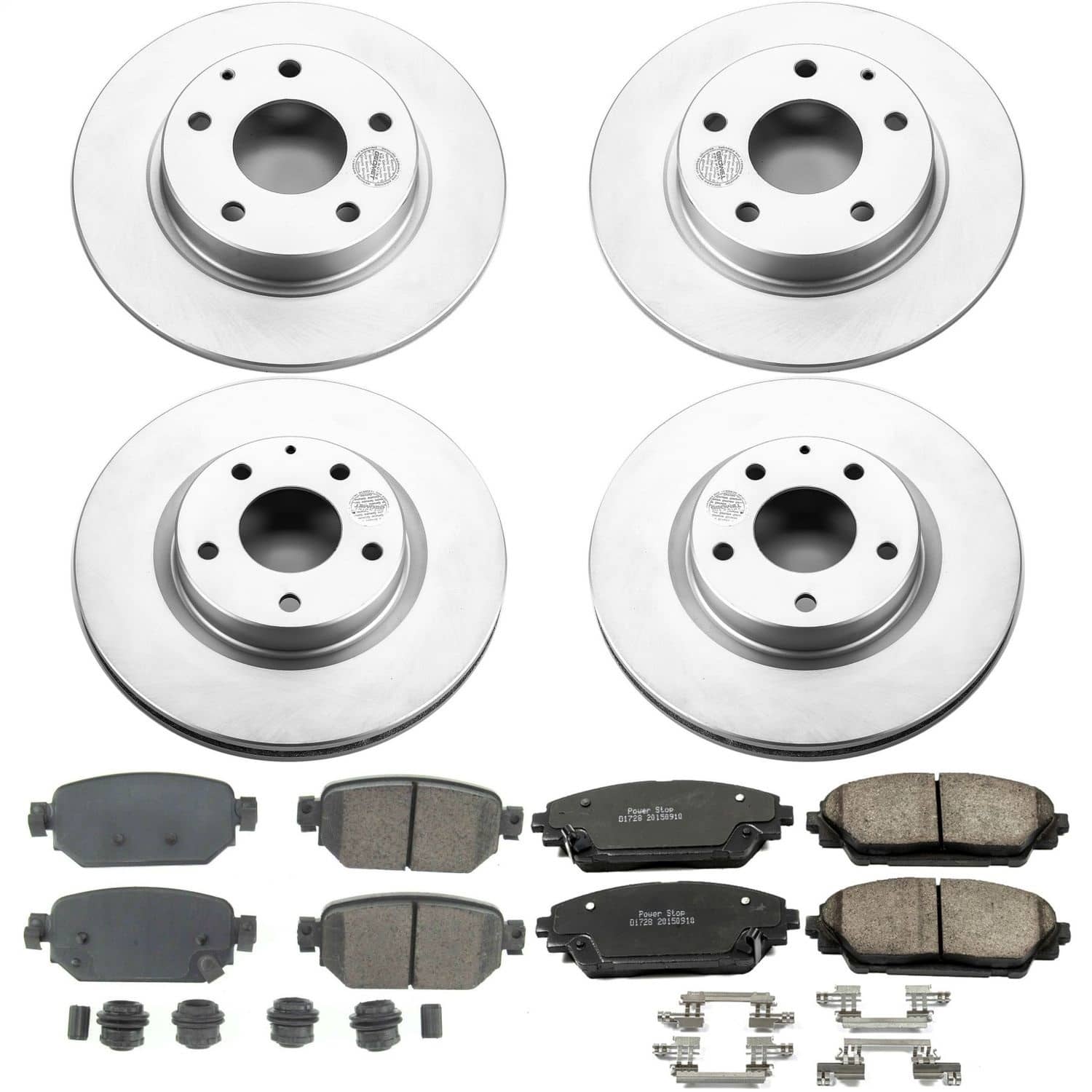 Power Stop - CRK8282 - Front and Rear - Disc Brake Pad and Rotor Kit