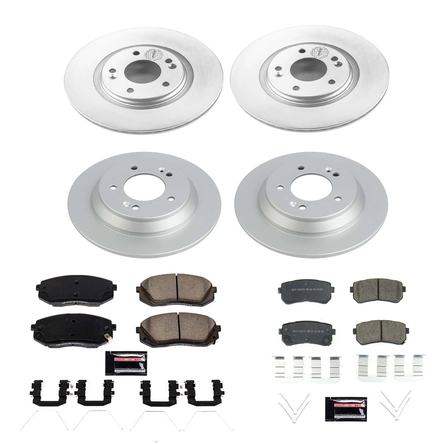 Power Stop - CRK8287 - Front and Rear - Disc Brake Pad and Rotor Kit