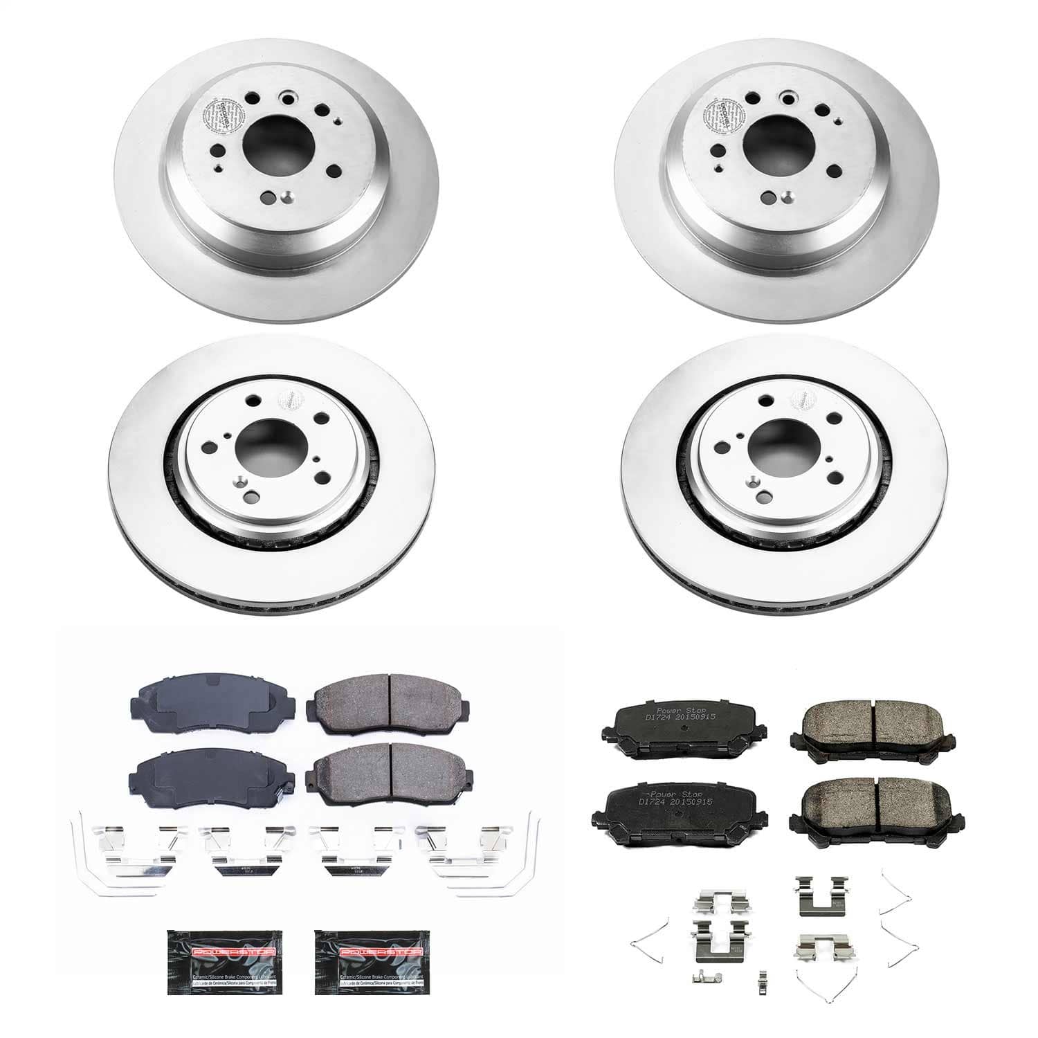 Power Stop - CRK8613 - Front and Rear - Disc Brake Pad and Rotor Kit