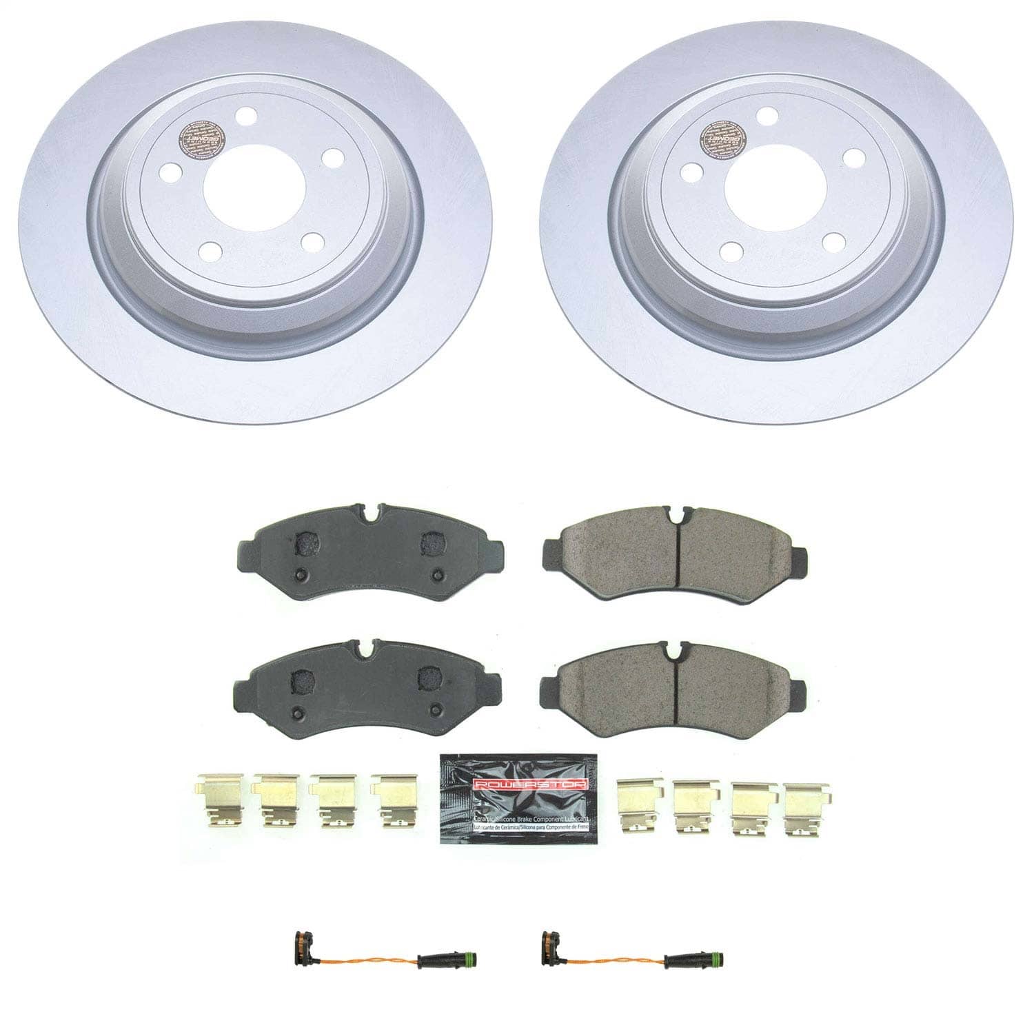 Power Stop - CRK8649 - Rear - Disc Brake Pad and Rotor Kit