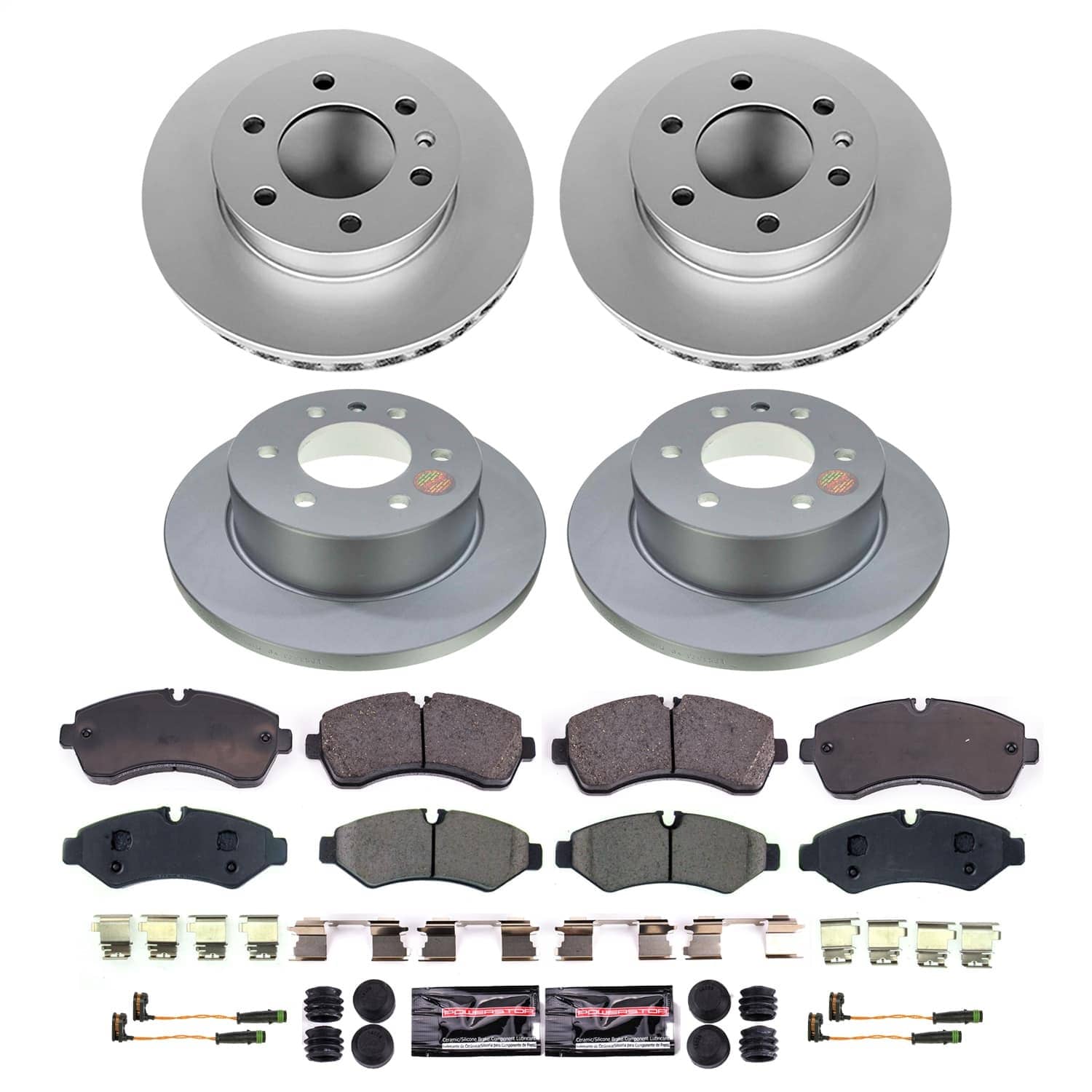 Power Stop - CRK8661 - Front and Rear - Disc Brake Pad and Rotor Kit