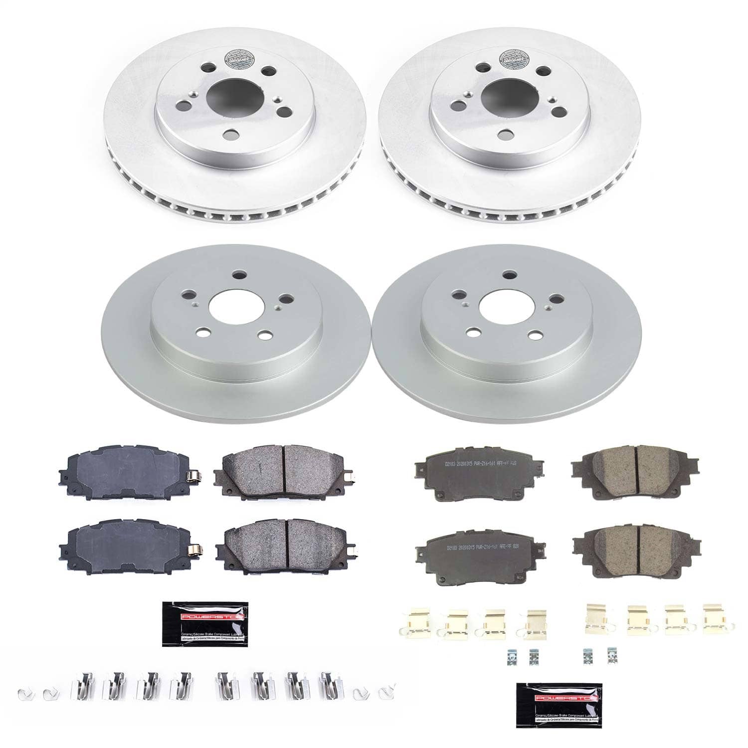 Power Stop - CRK8664 - Front and Rear - Disc Brake Pad and Rotor Kit