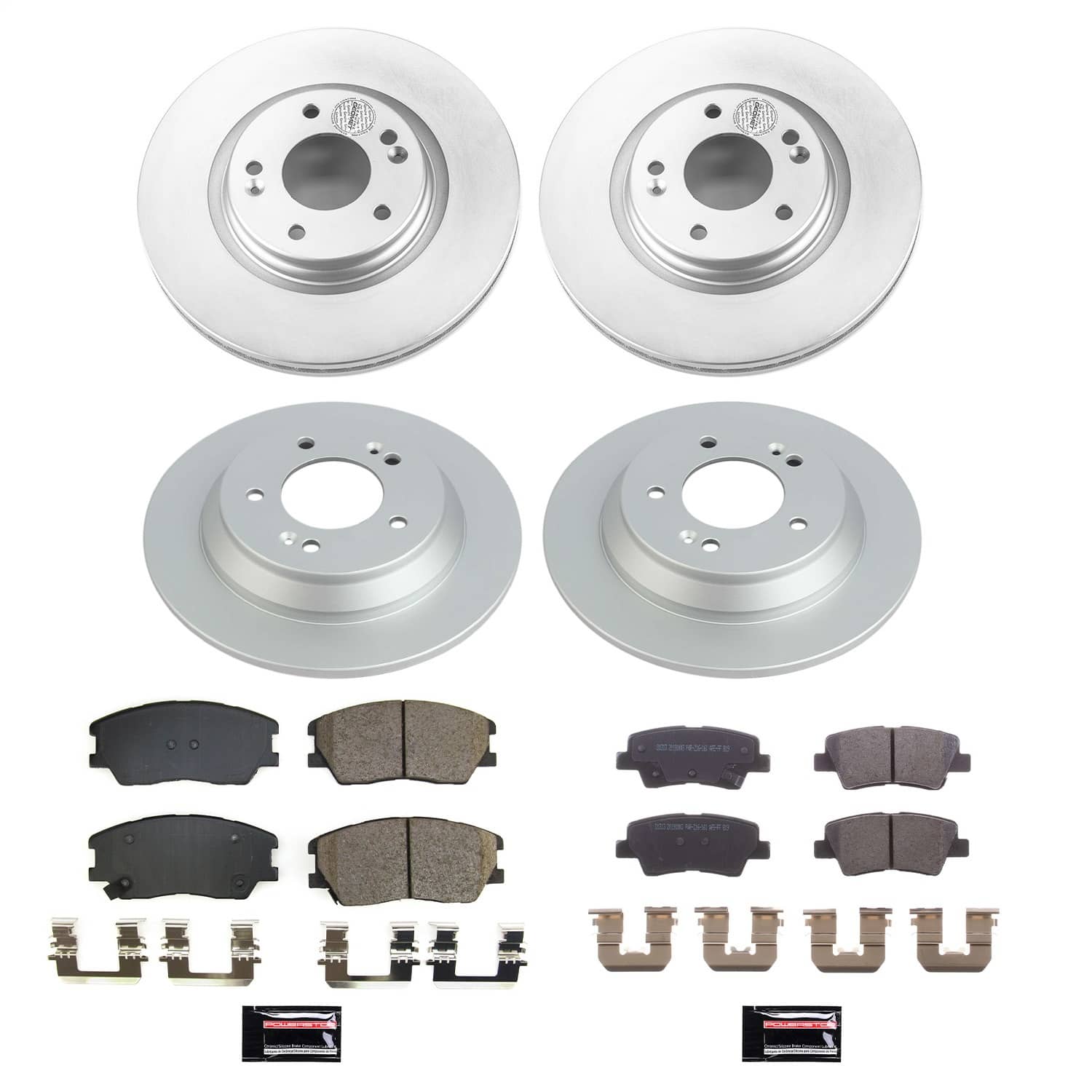 Power Stop - CRK8695 - Front and Rear - Disc Brake Pad and Rotor Kit