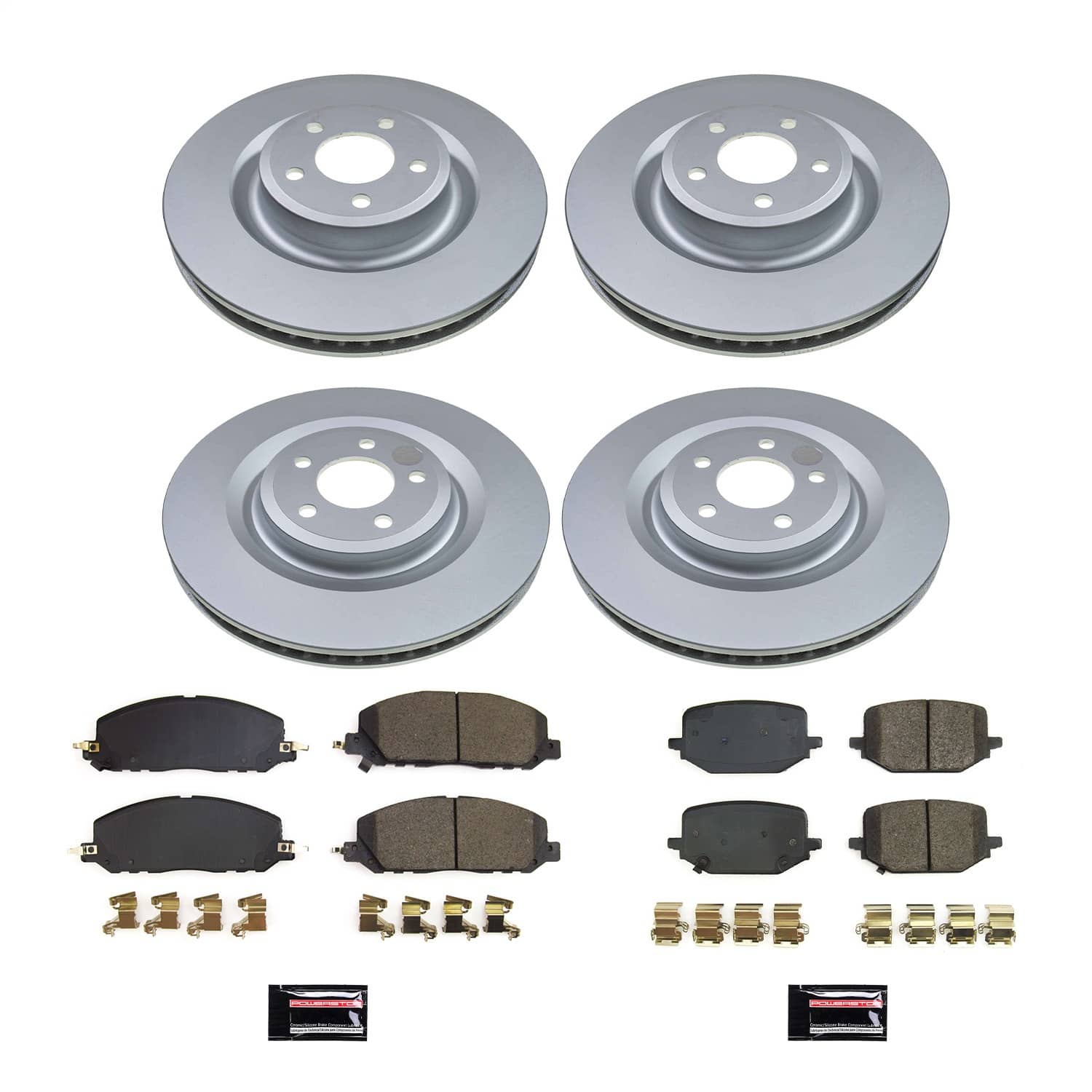 Power Stop - CRK8696 - Front and Rear - Disc Brake Pad and Rotor Kit