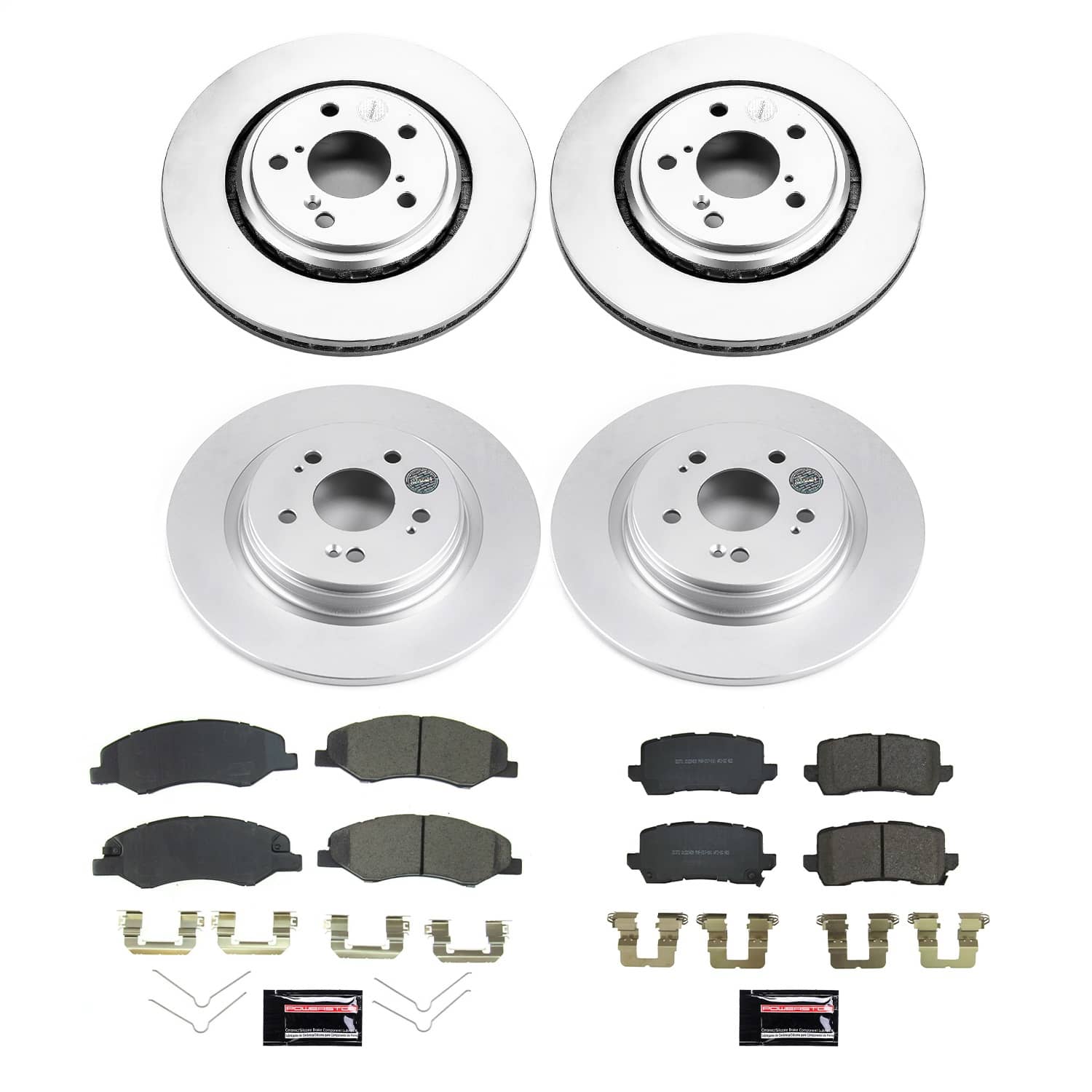 Power Stop - CRK8807 - Front and Rear - Disc Brake Pad and Rotor Kit