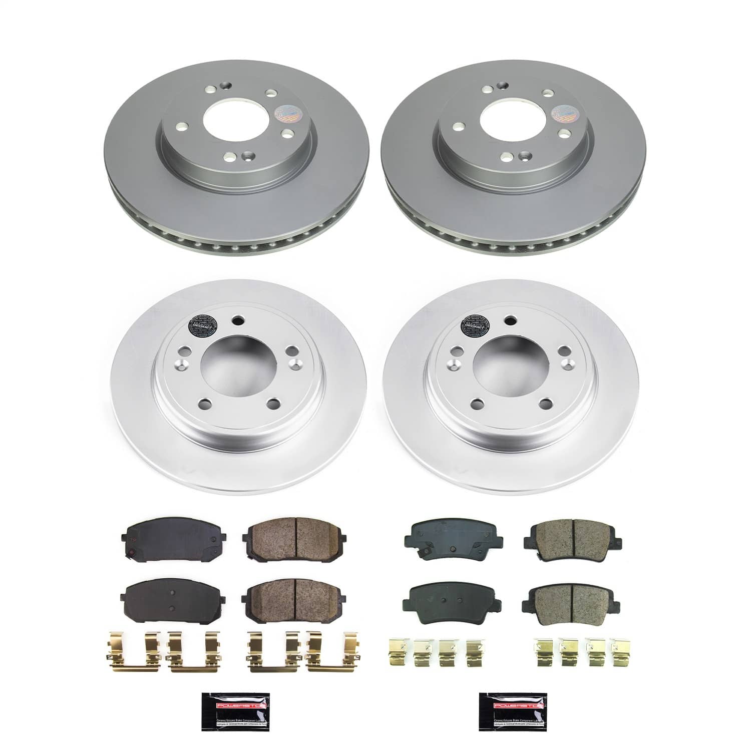 Power Stop - CRK8808 - Front and Rear - Disc Brake Pad and Rotor Kit
