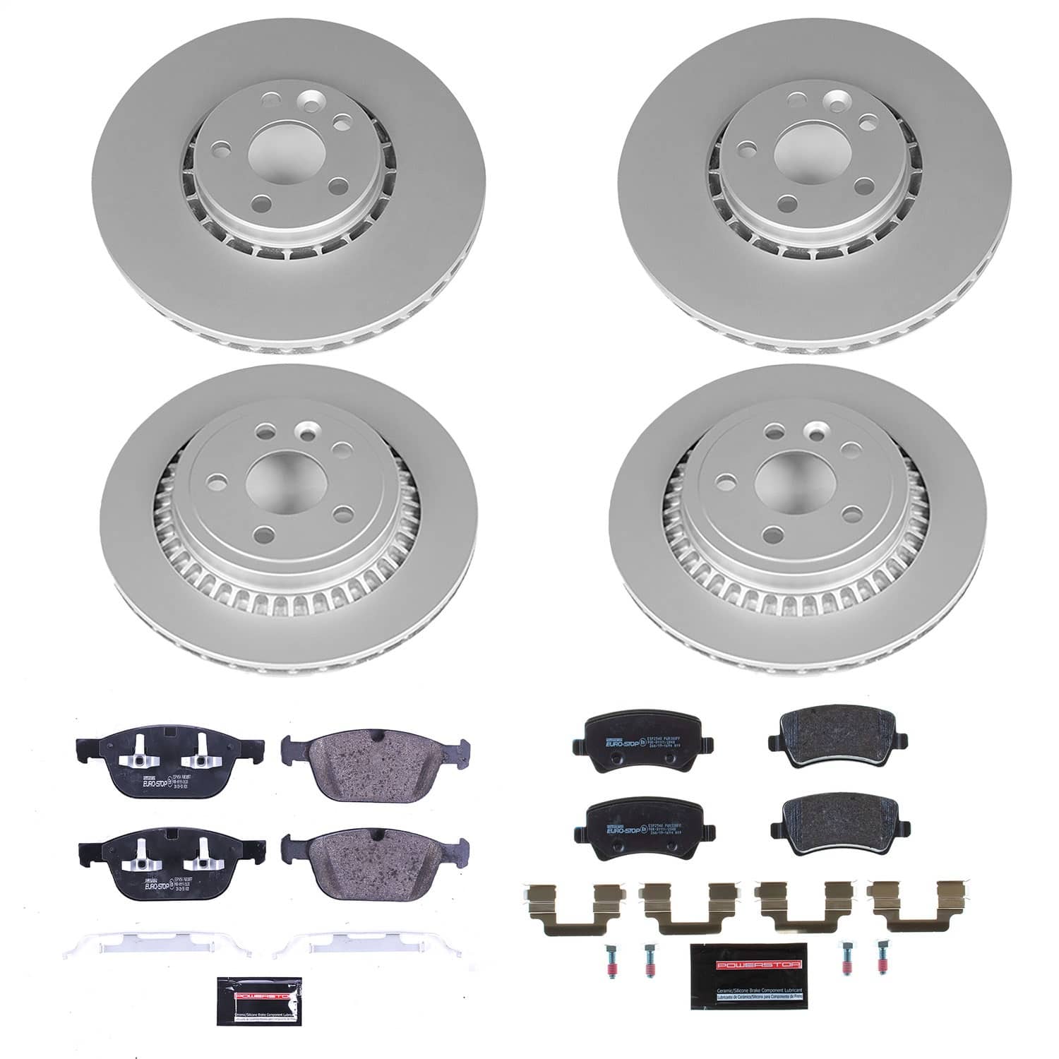 Power Stop - ESK5703 - Front and Rear - Disc Brake Pad and Rotor Kit