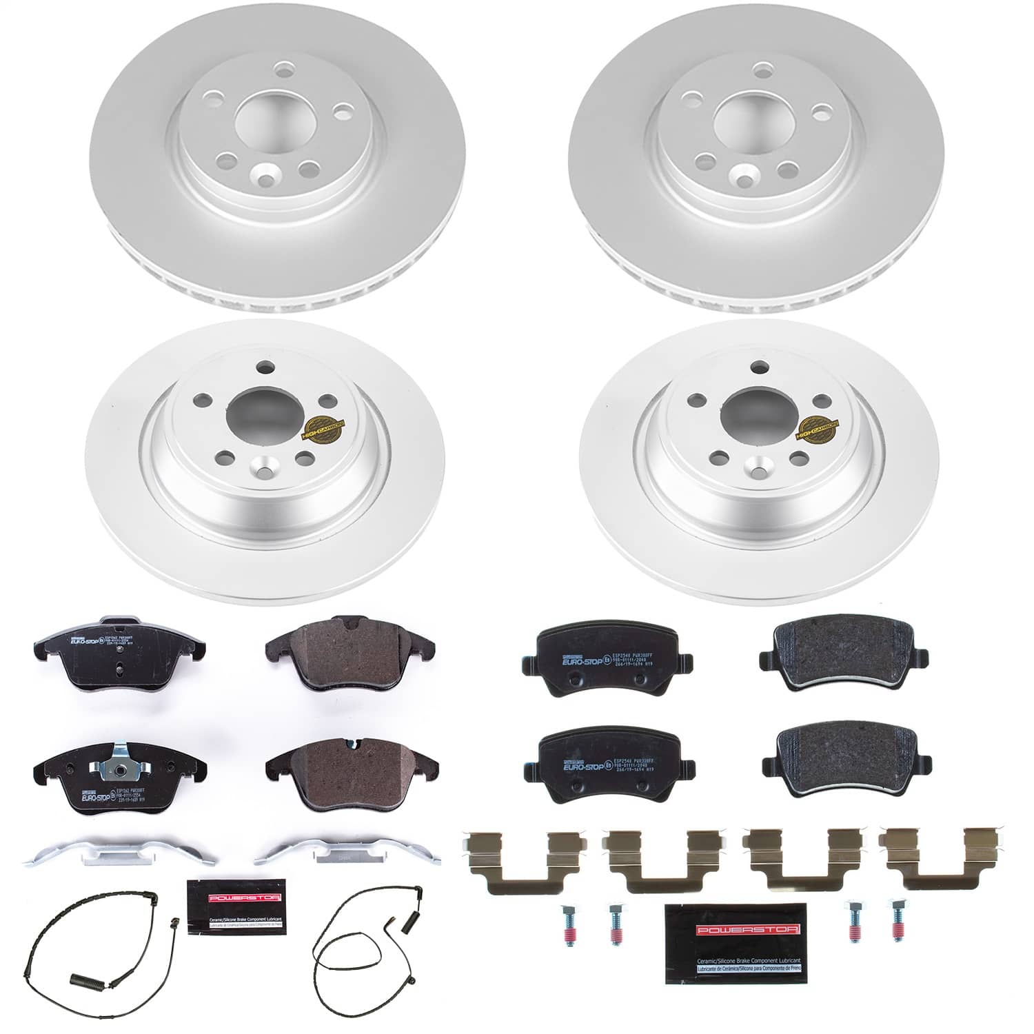 Power Stop - ESK6276 - Front and Rear - Disc Brake Pad and Rotor Kit