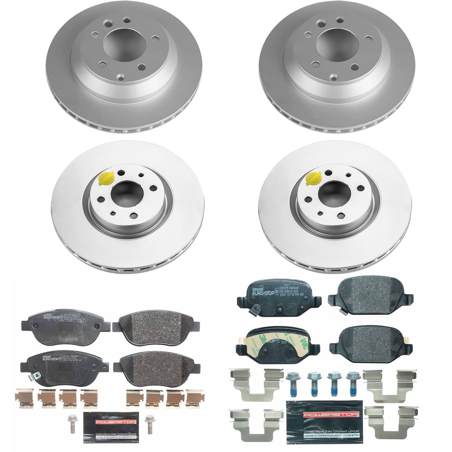 Power Stop - ESK6427 - Front and Rear - Disc Brake Pad and Rotor Kit