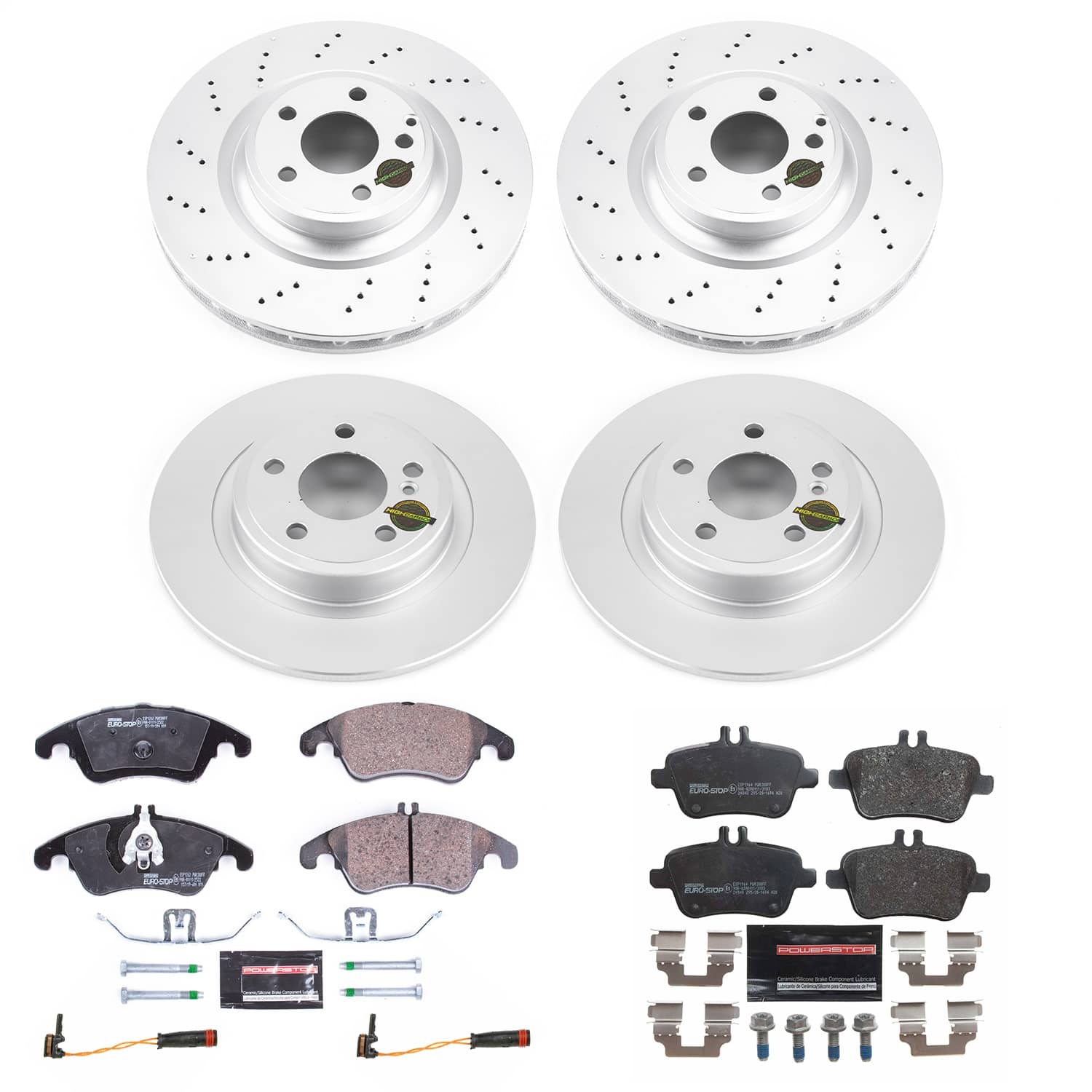 Power Stop - ESK6892 - Front and Rear - Disc Brake Pad and Rotor Kit