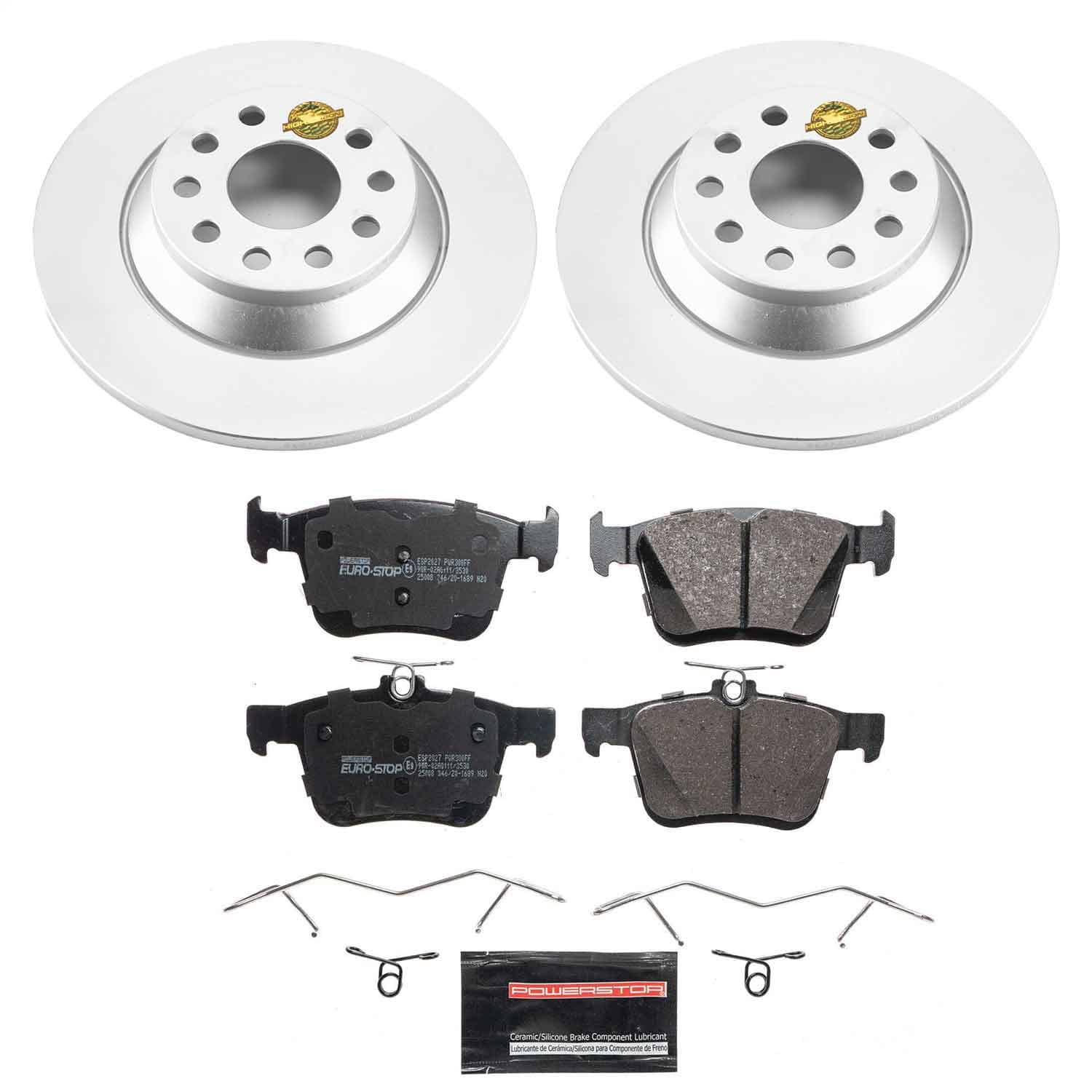 Power Stop - ESK7176 - Rear - Disc Brake Pad and Rotor Kit