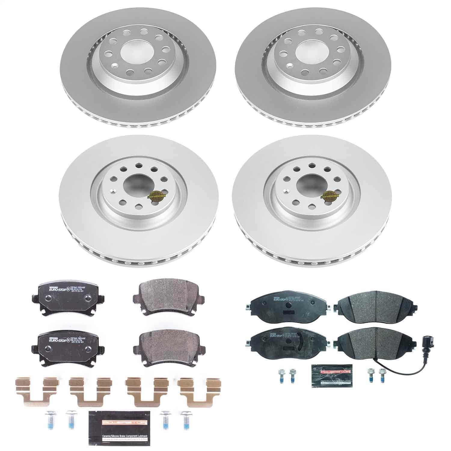 Power Stop - ESK7254 - Front and Rear - Disc Brake Pad and Rotor Kit