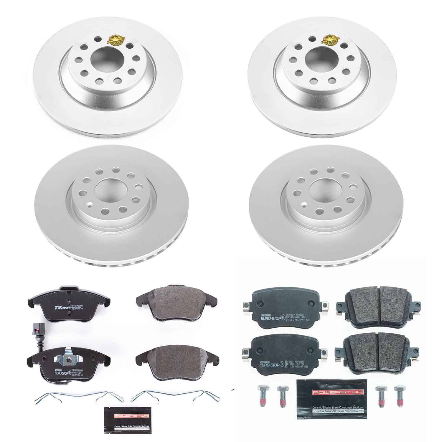 Power Stop - ESK7537 - Front and Rear - Disc Brake Pad and Rotor Kit