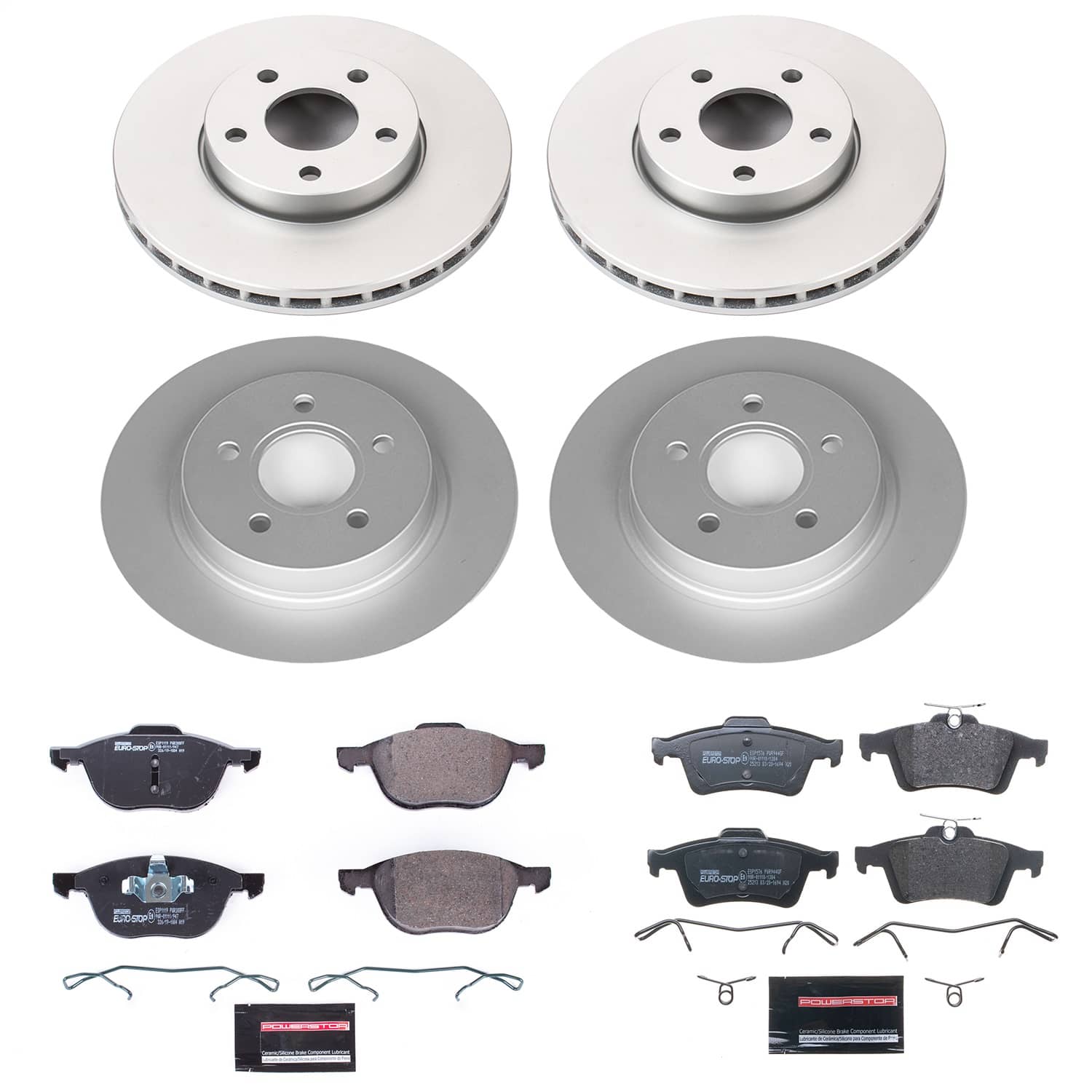 Power Stop - ESK7635 - Front and Rear - Disc Brake Pad and Rotor Kit