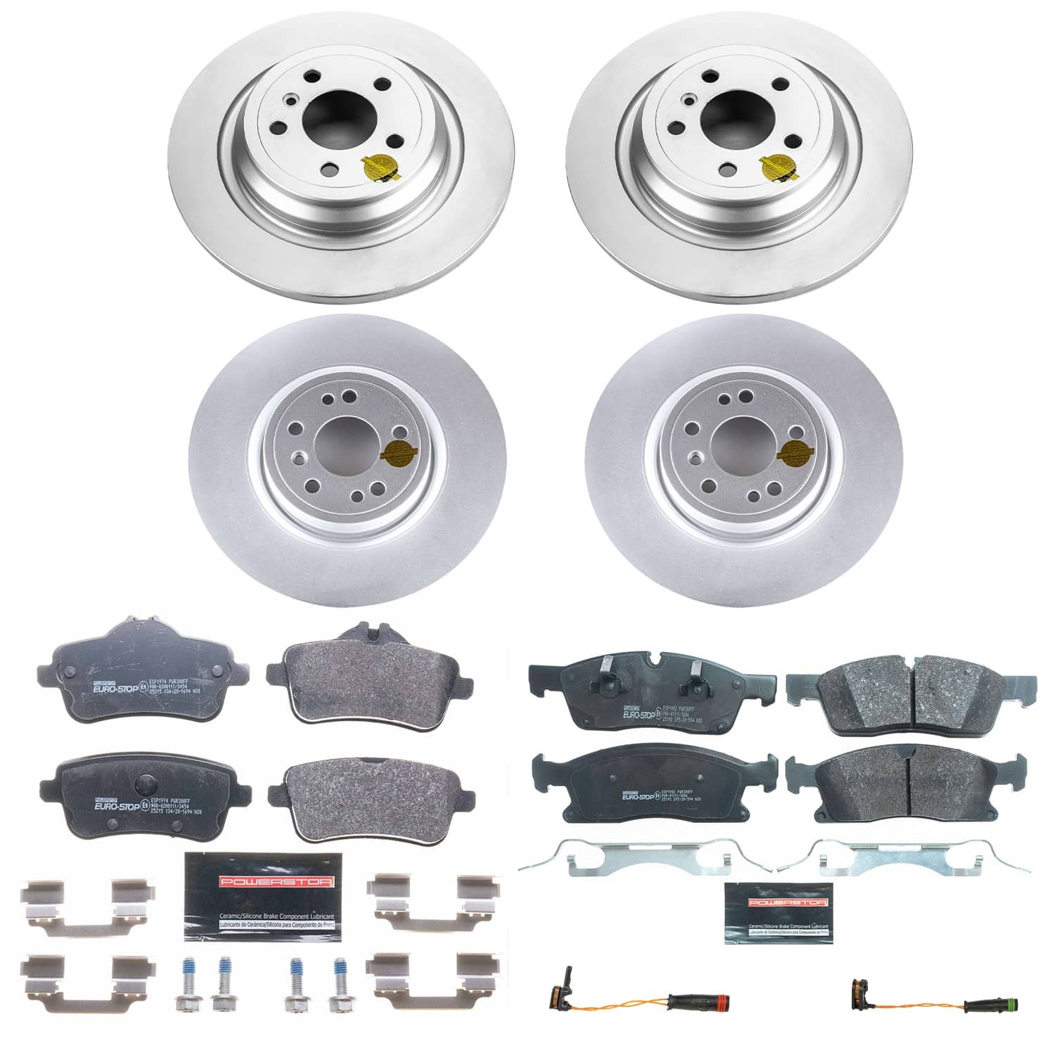 Power Stop - ESK8115 - Front and Rear - Disc Brake Pad and Rotor Kit