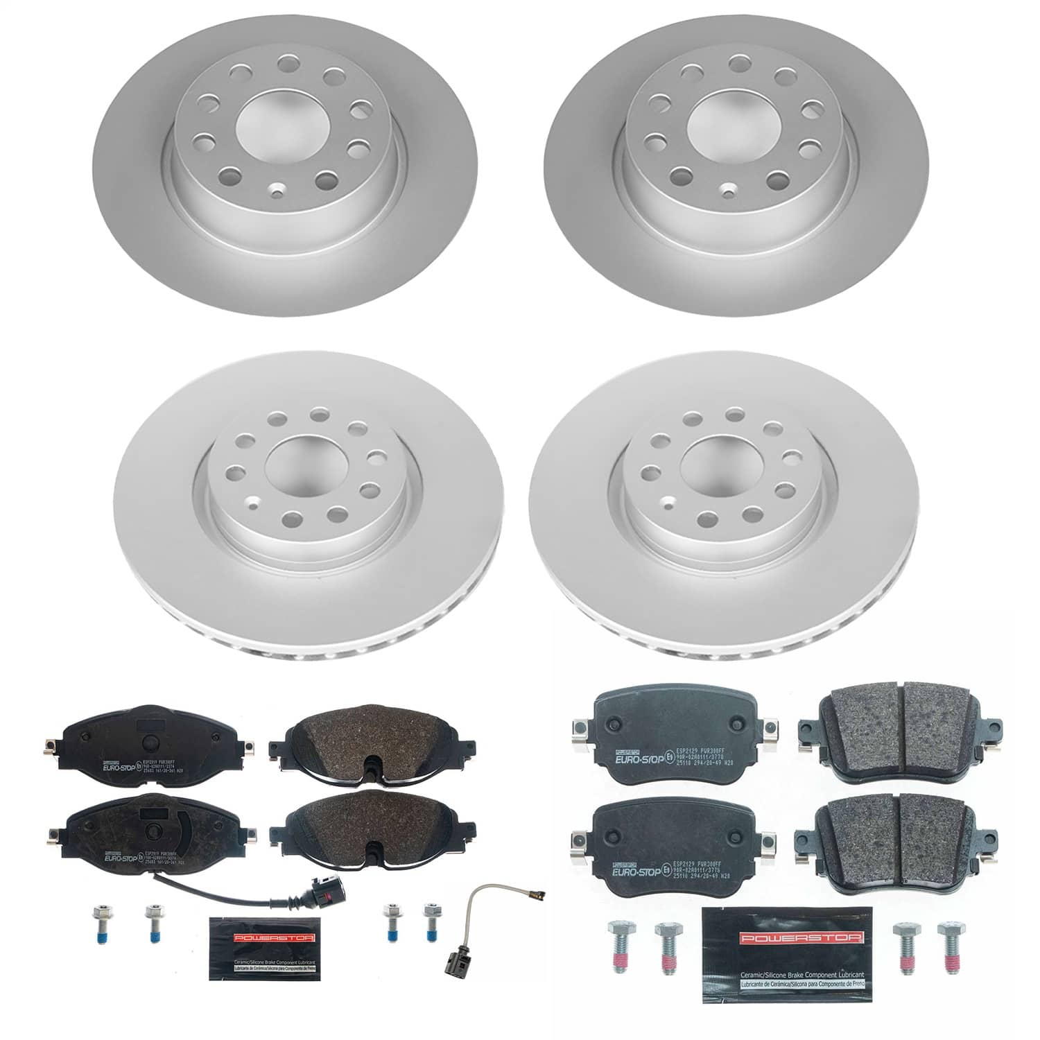 Power Stop - ESK8364 - Front and Rear - Disc Brake Pad and Rotor Kit