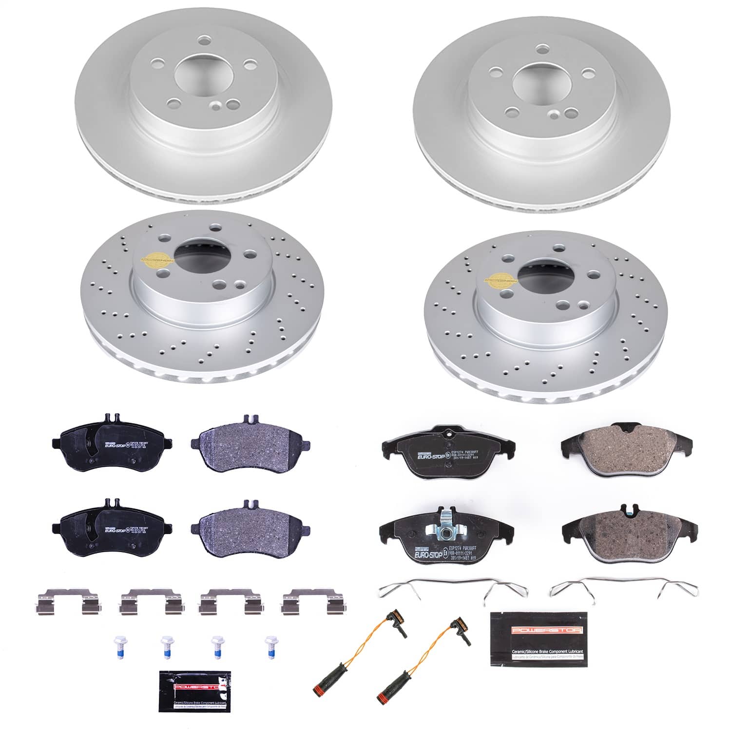 Power Stop - ESK8439 - Front and Rear - Disc Brake Pad and Rotor Kit