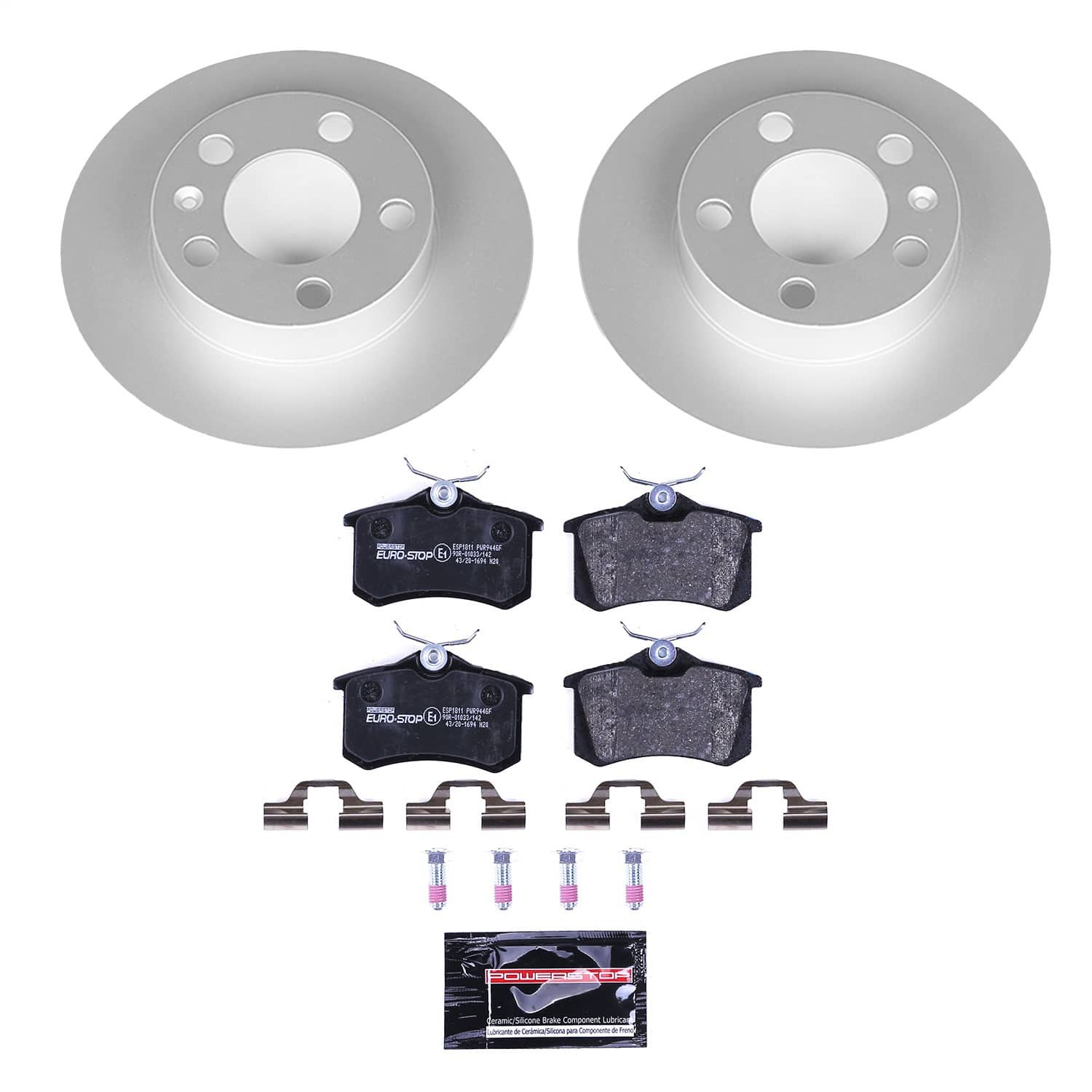 Power Stop - ESK848 - Rear - Disc Brake Pad and Rotor Kit