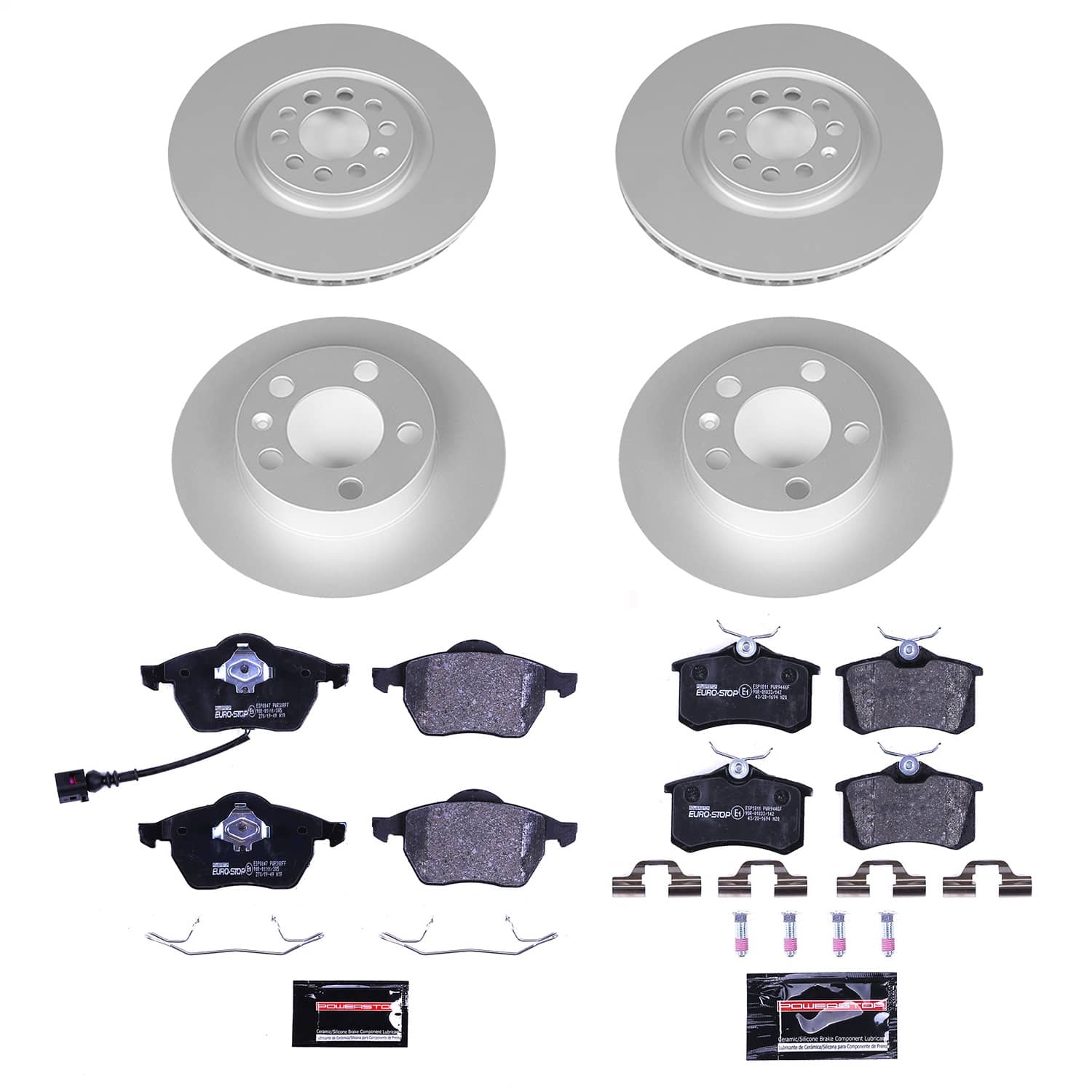 Power Stop - ESK915 - Front and Rear - Disc Brake Pad and Rotor Kit