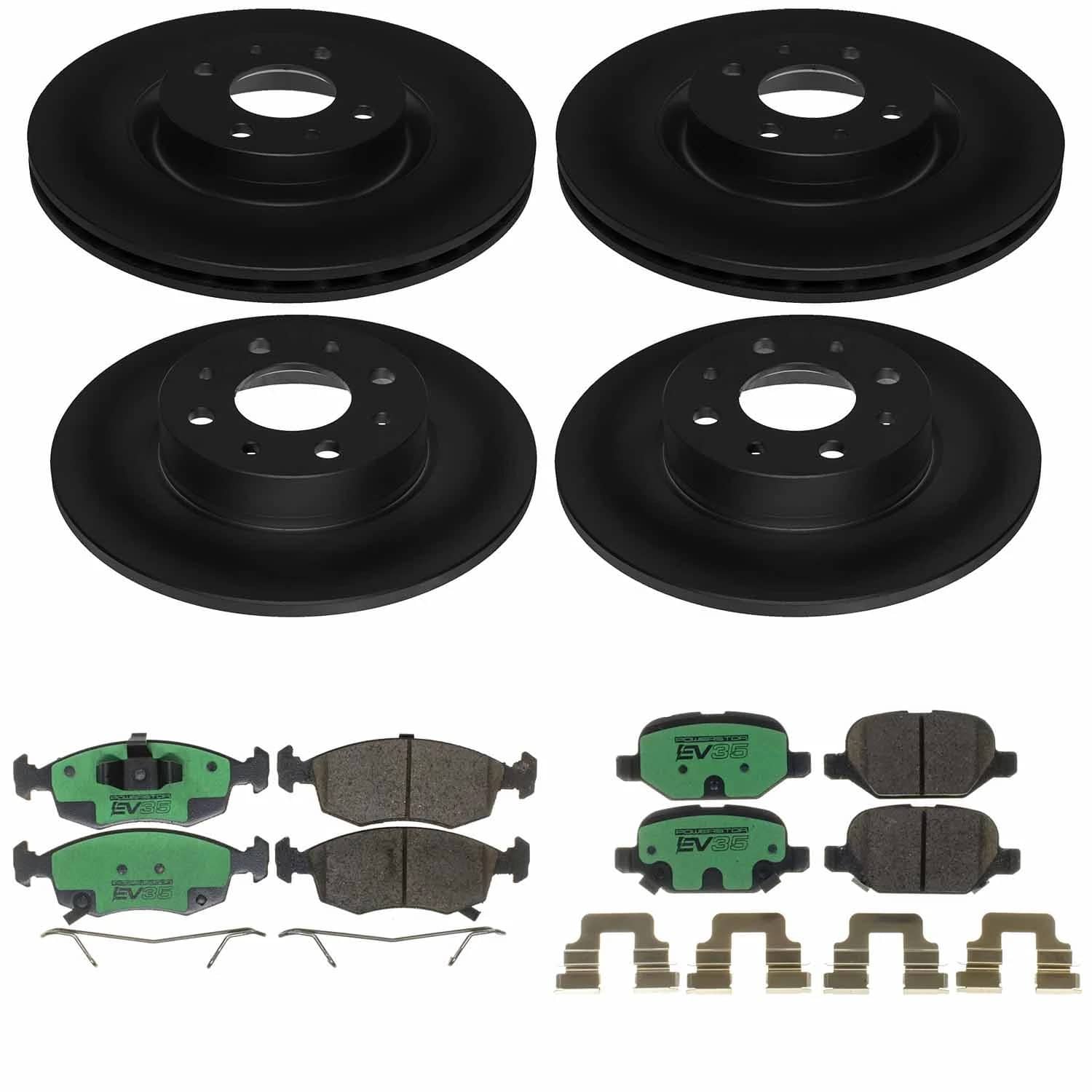 Power Stop - EVK7245 - Front and Rear - Disc Brake Pad and Rotor Kit