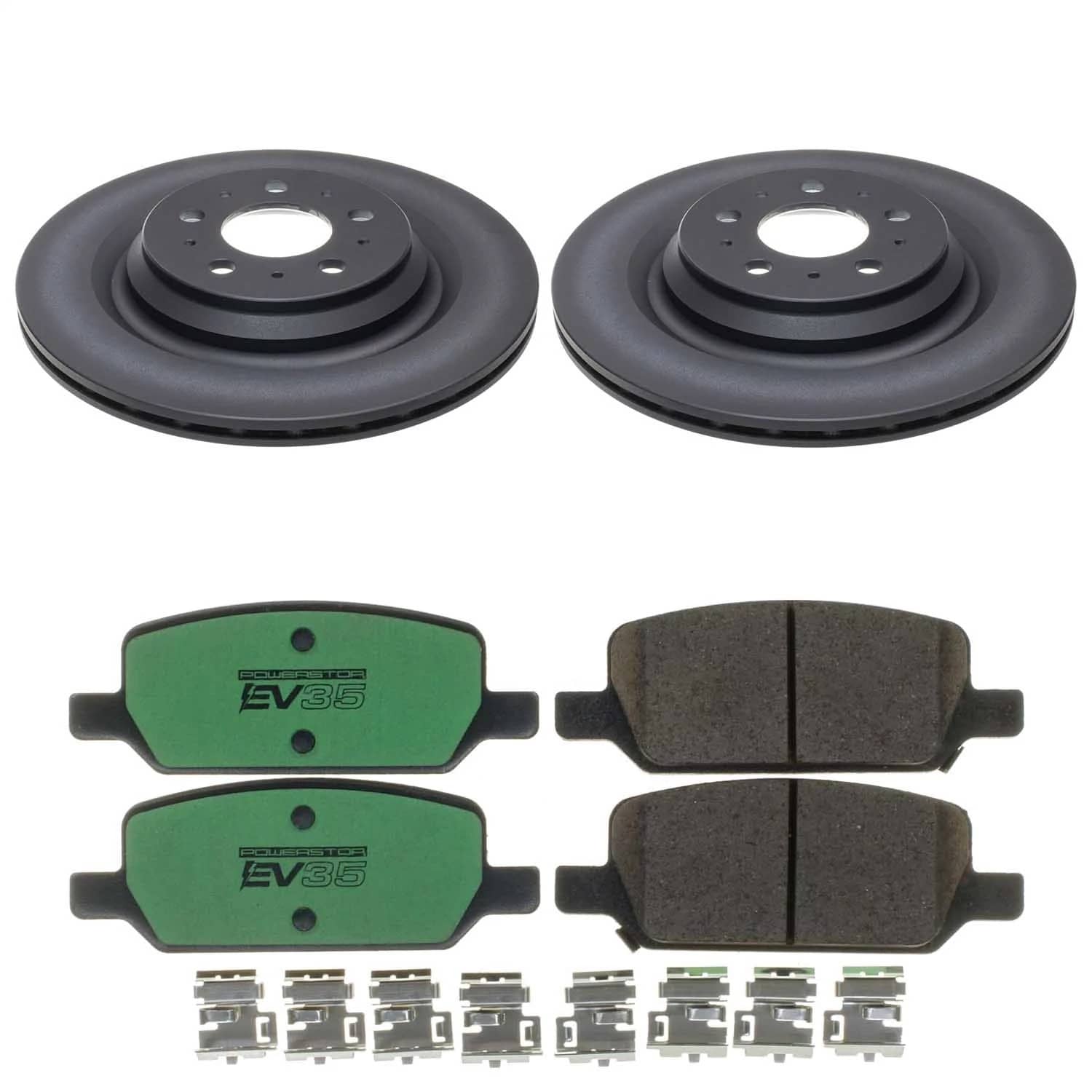 Power Stop - EVK8874 - Rear - Disc Brake Pad and Rotor Kit