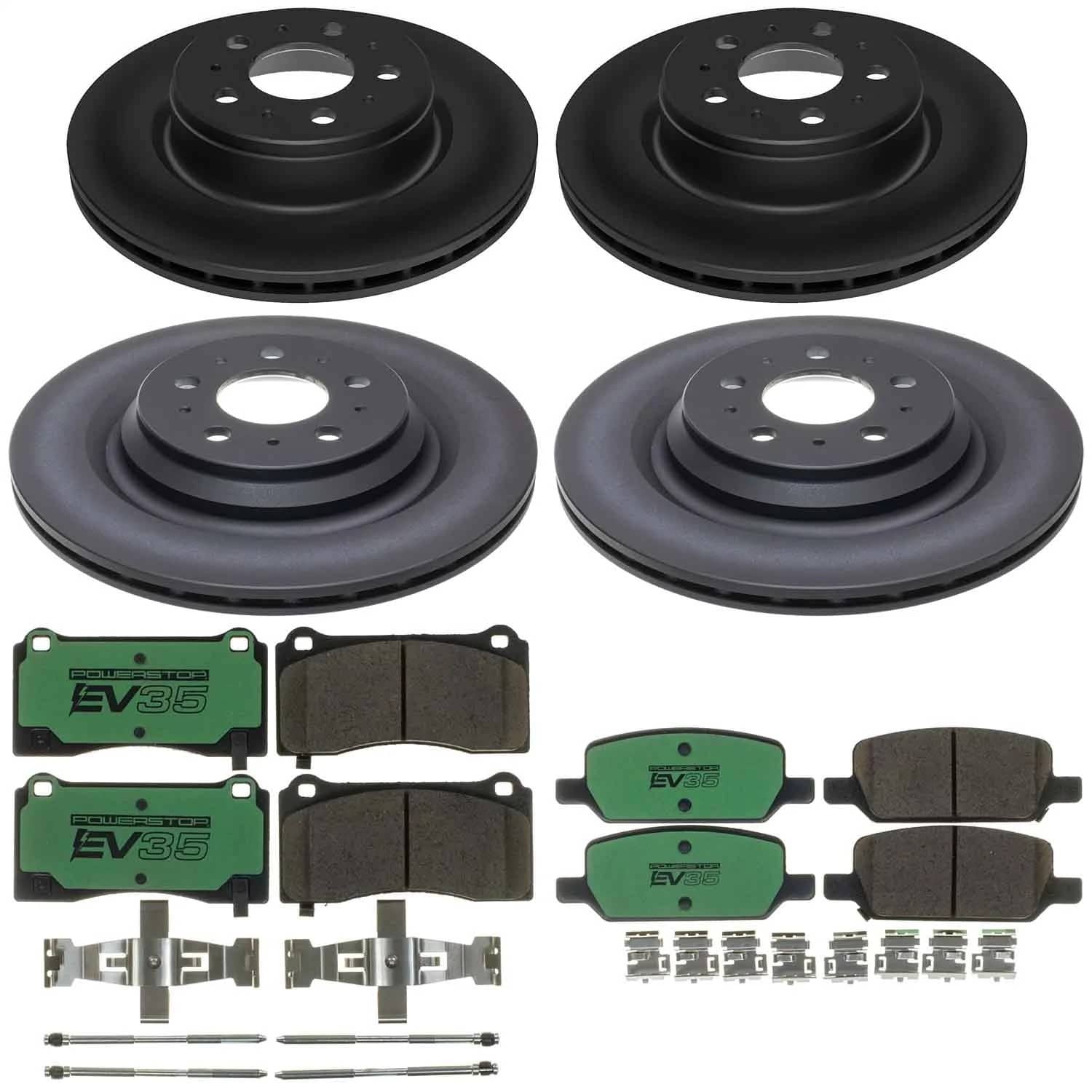 Power Stop - EVK8904 - Front and Rear - Disc Brake Pad and Rotor Kit