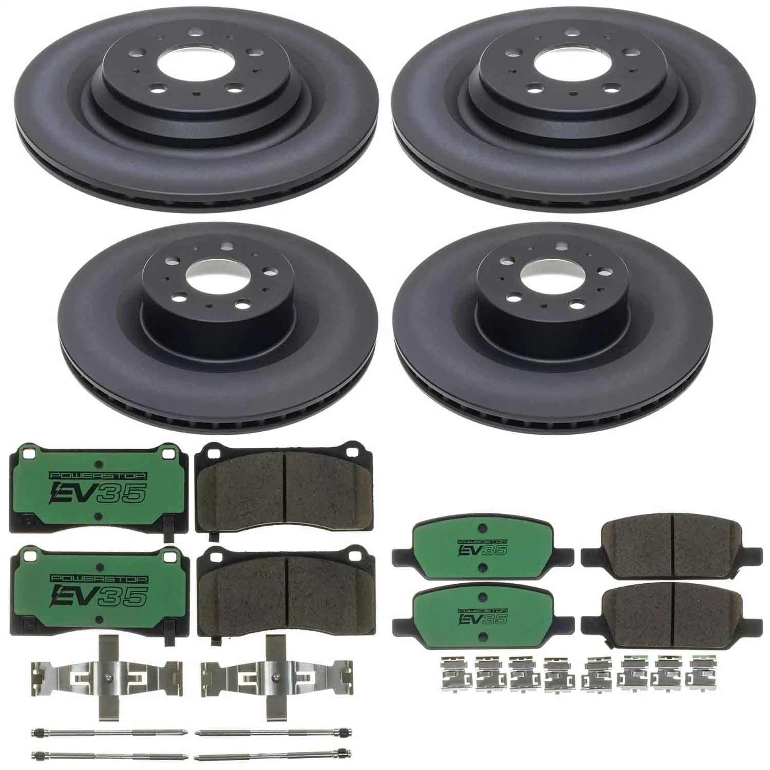 Power Stop - EVK9252 - Front and Rear - Disc Brake Pad and Rotor Kit