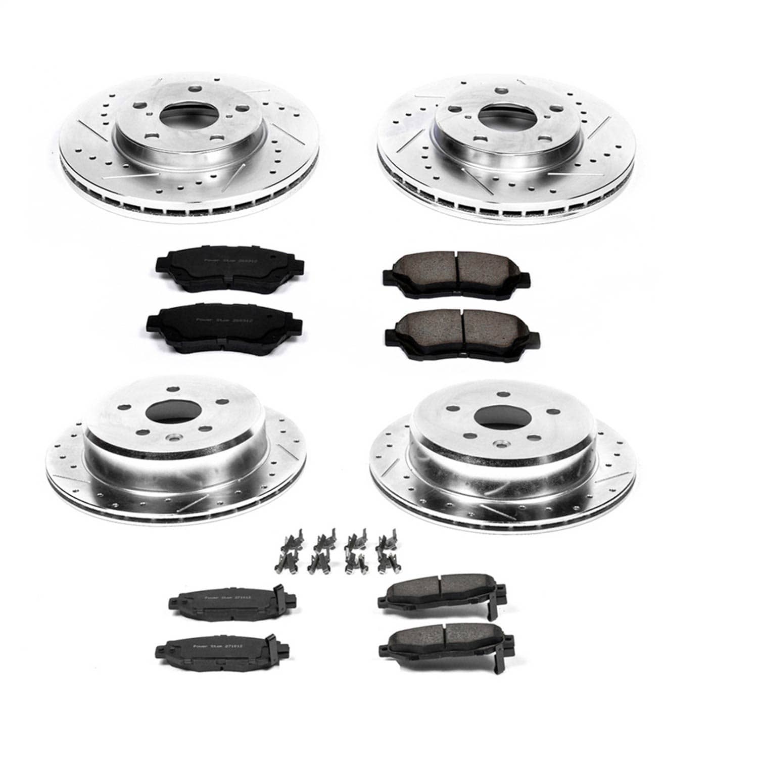 Power Stop - K1071 - Front and Rear - Disc Brake Pad and Rotor Kit