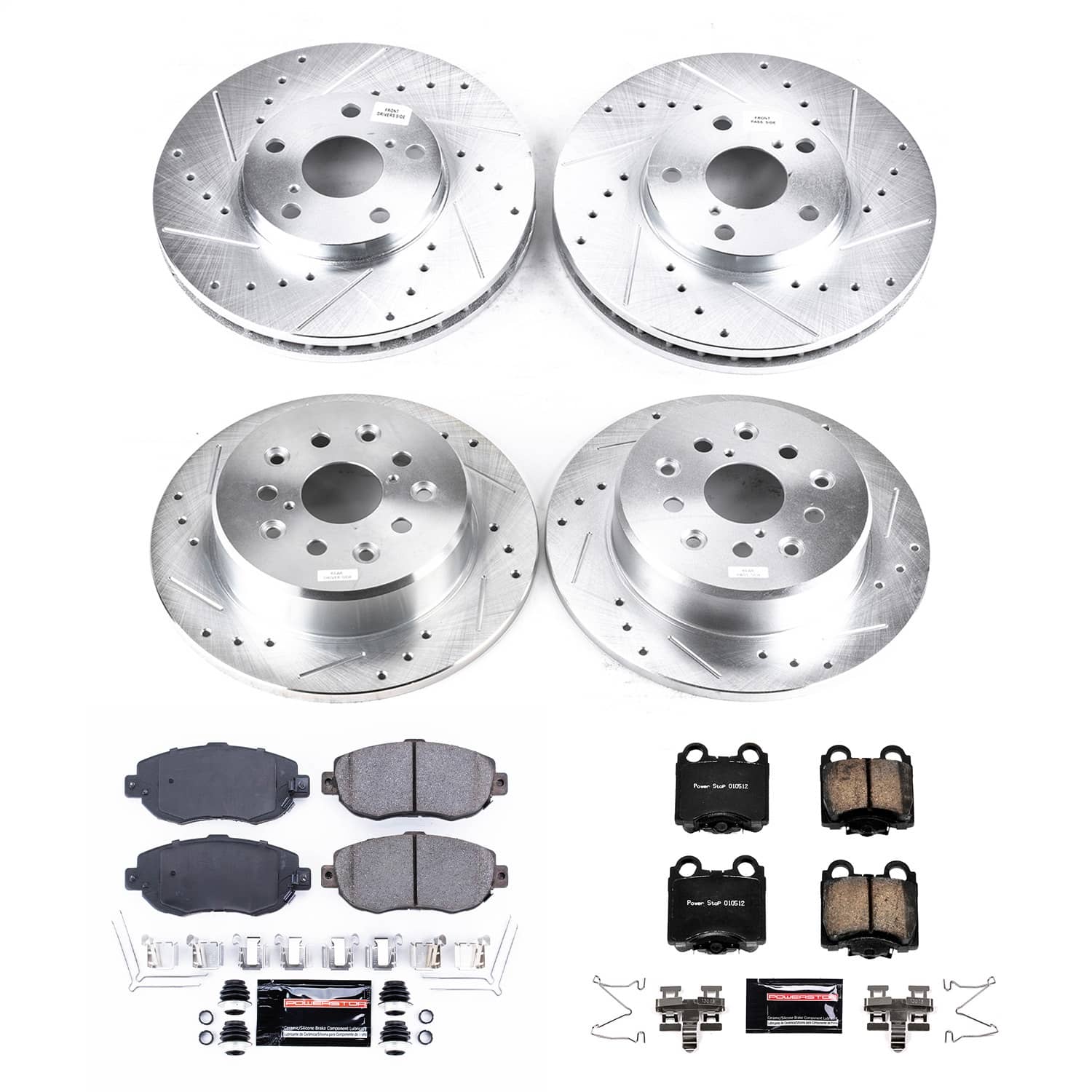 Power Stop - K1079 - Front and Rear - Disc Brake Pad and Rotor Kit