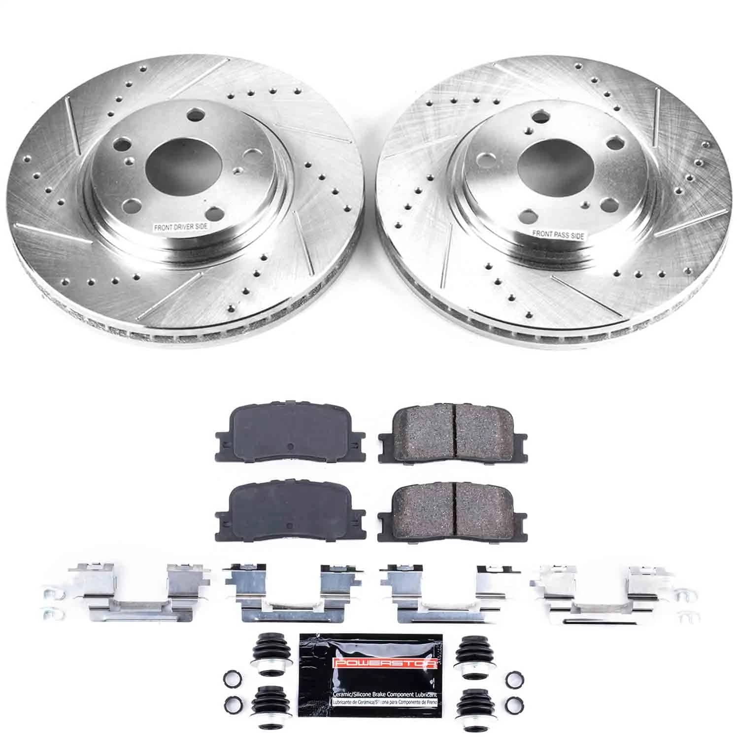 Power Stop - K1141 - Front - Disc Brake Pad and Rotor Kit