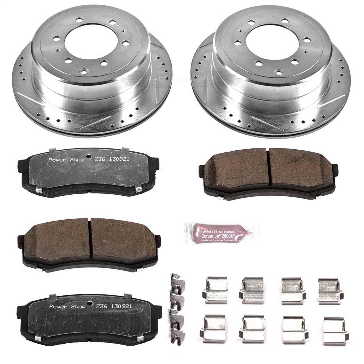 Power Stop - K1156-36 - Rear - Disc Brake Pad and Rotor Kit