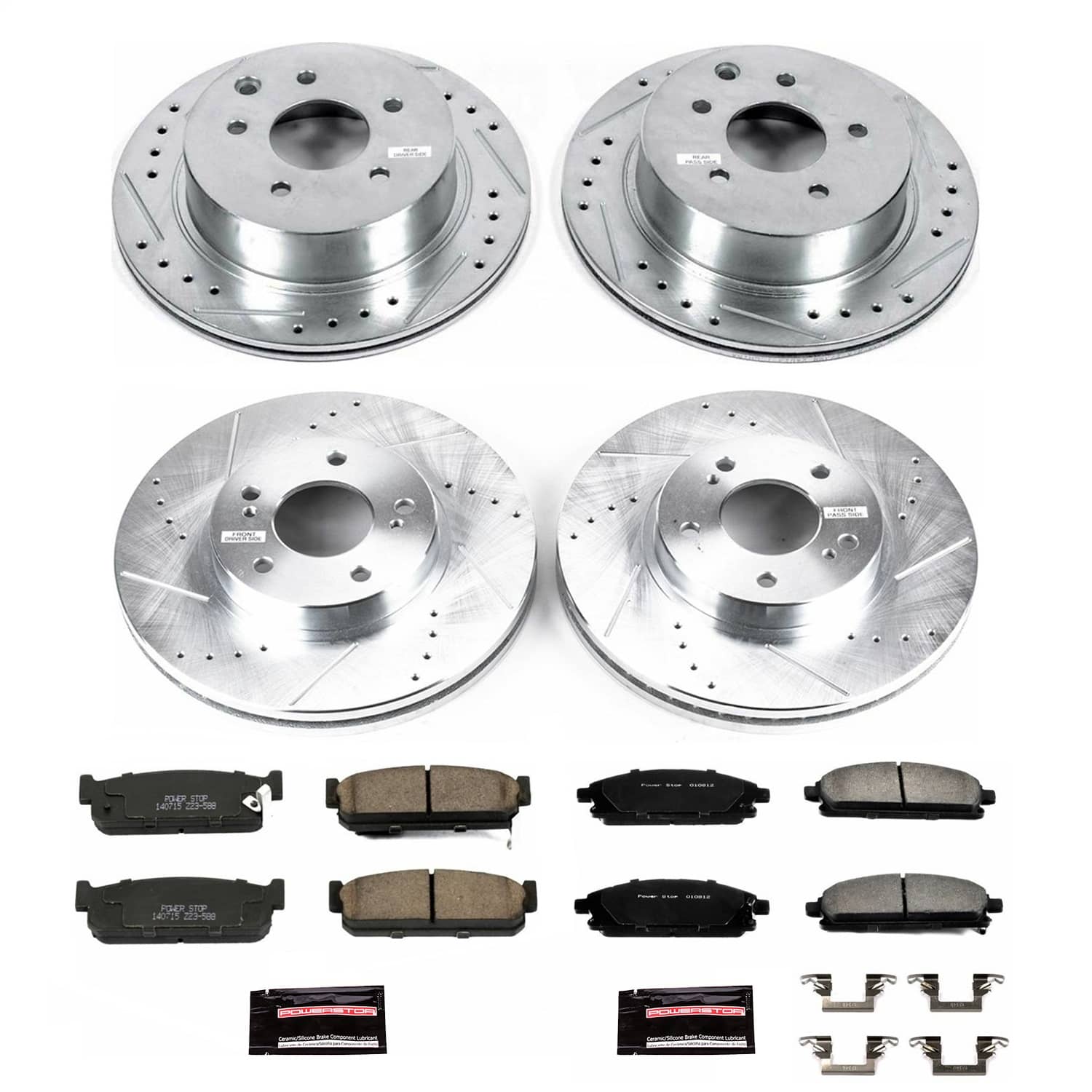 Power Stop - K1180 - Front and Rear - Disc Brake Pad and Rotor Kit
