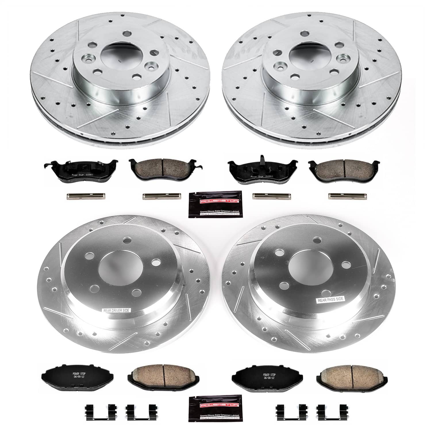 Power Stop - K1336 - Front and Rear - Disc Brake Pad and Rotor Kit