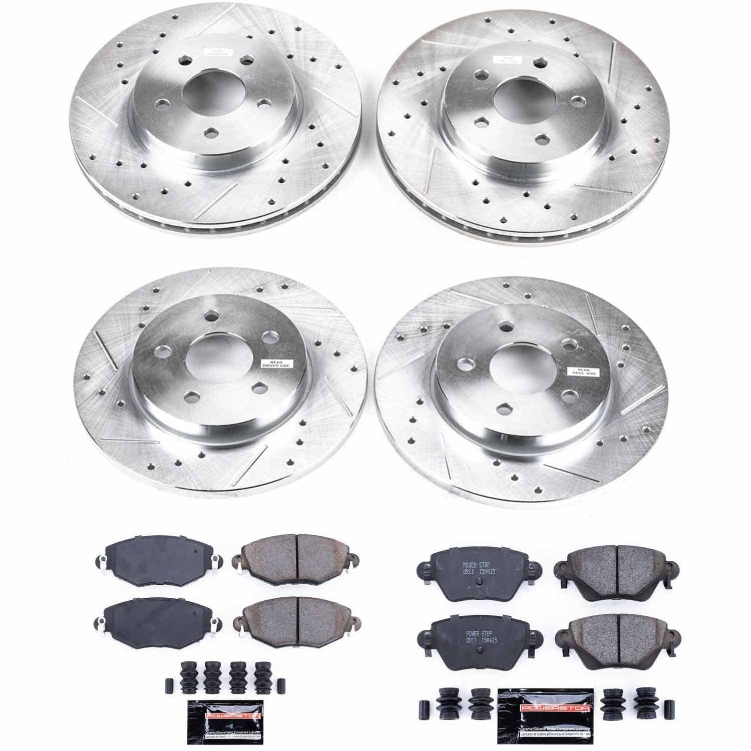 Power Stop - K1375 - Front and Rear - Disc Brake Pad and Rotor Kit