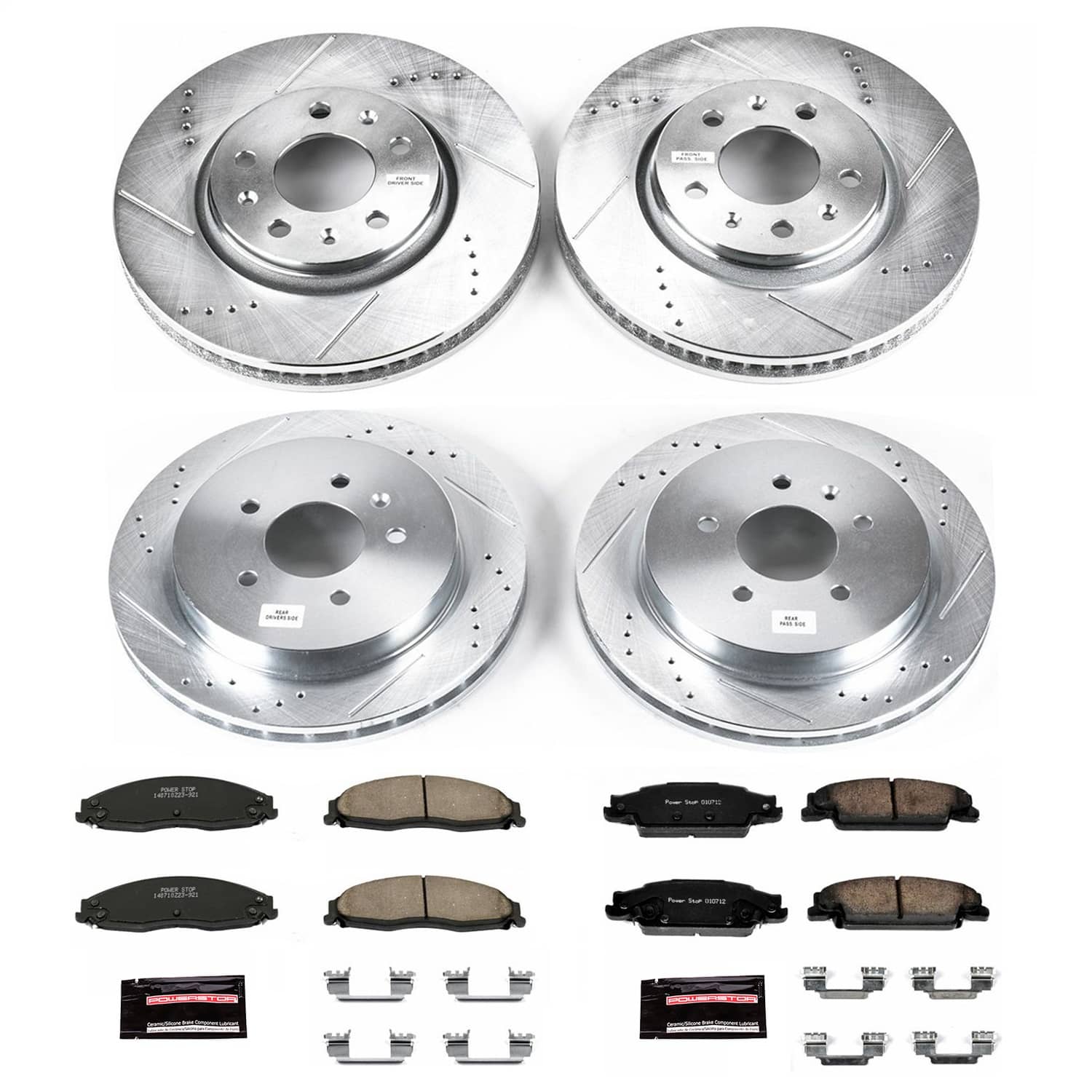 Power Stop - K1424 - Front and Rear - Disc Brake Pad and Rotor Kit