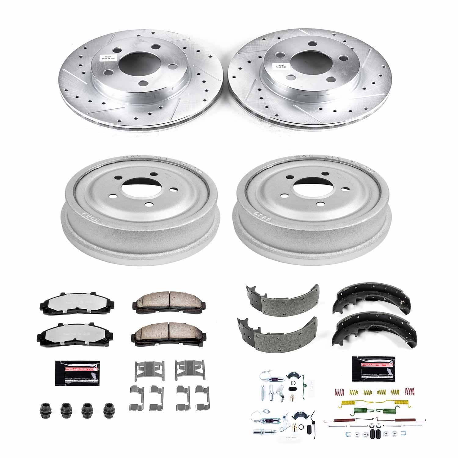Power Stop - K15004DK-36 - Complete Vehicle Disc/Drum Brake Kit