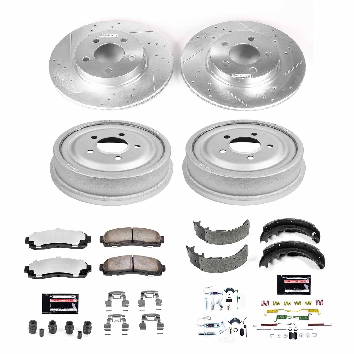 Power Stop - K15005DK-36 - Complete Vehicle Disc/Drum Brake Kit
