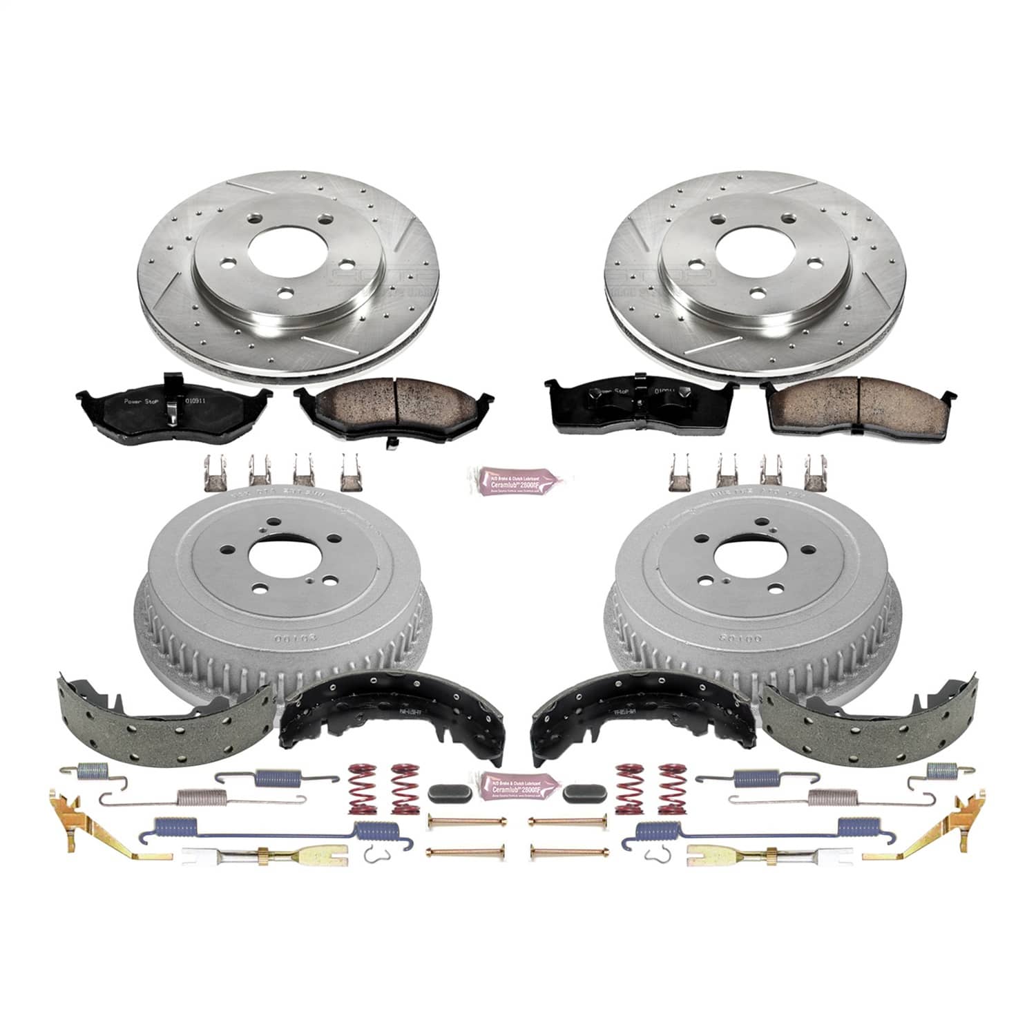 Power Stop - K15011DK - Complete Vehicle Disc/Drum Brake Kit