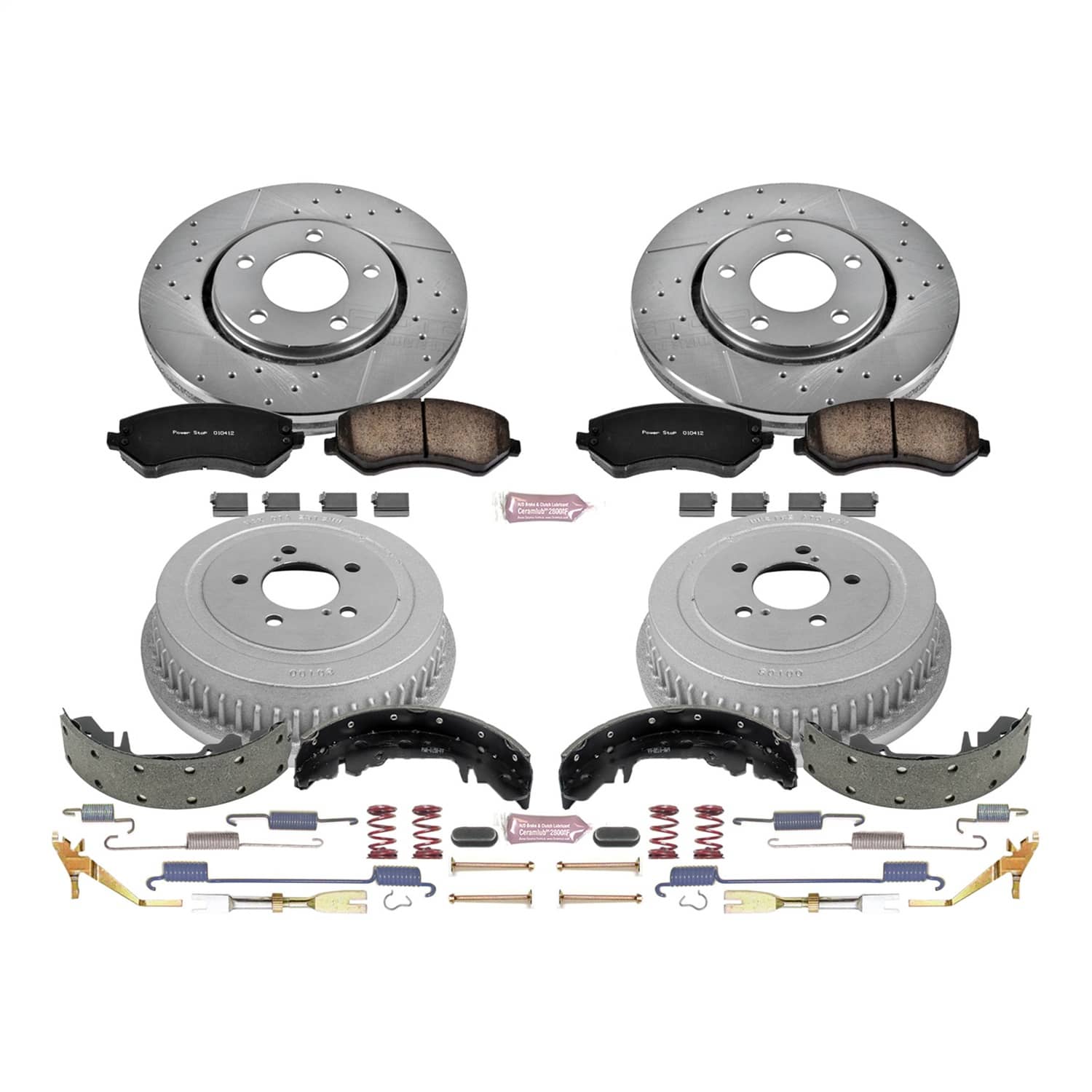 Power Stop - K15013DK - Complete Vehicle Disc/Drum Brake Kit