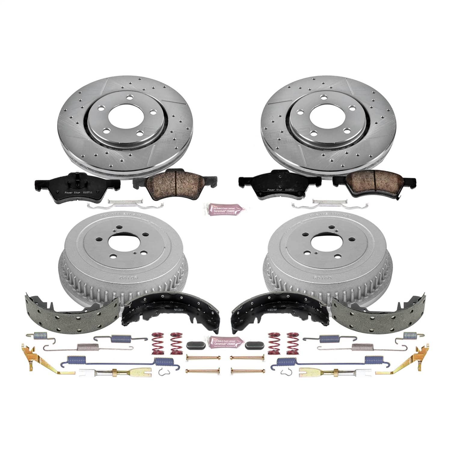 Power Stop - K15014DK - Complete Vehicle Disc/Drum Brake Kit
